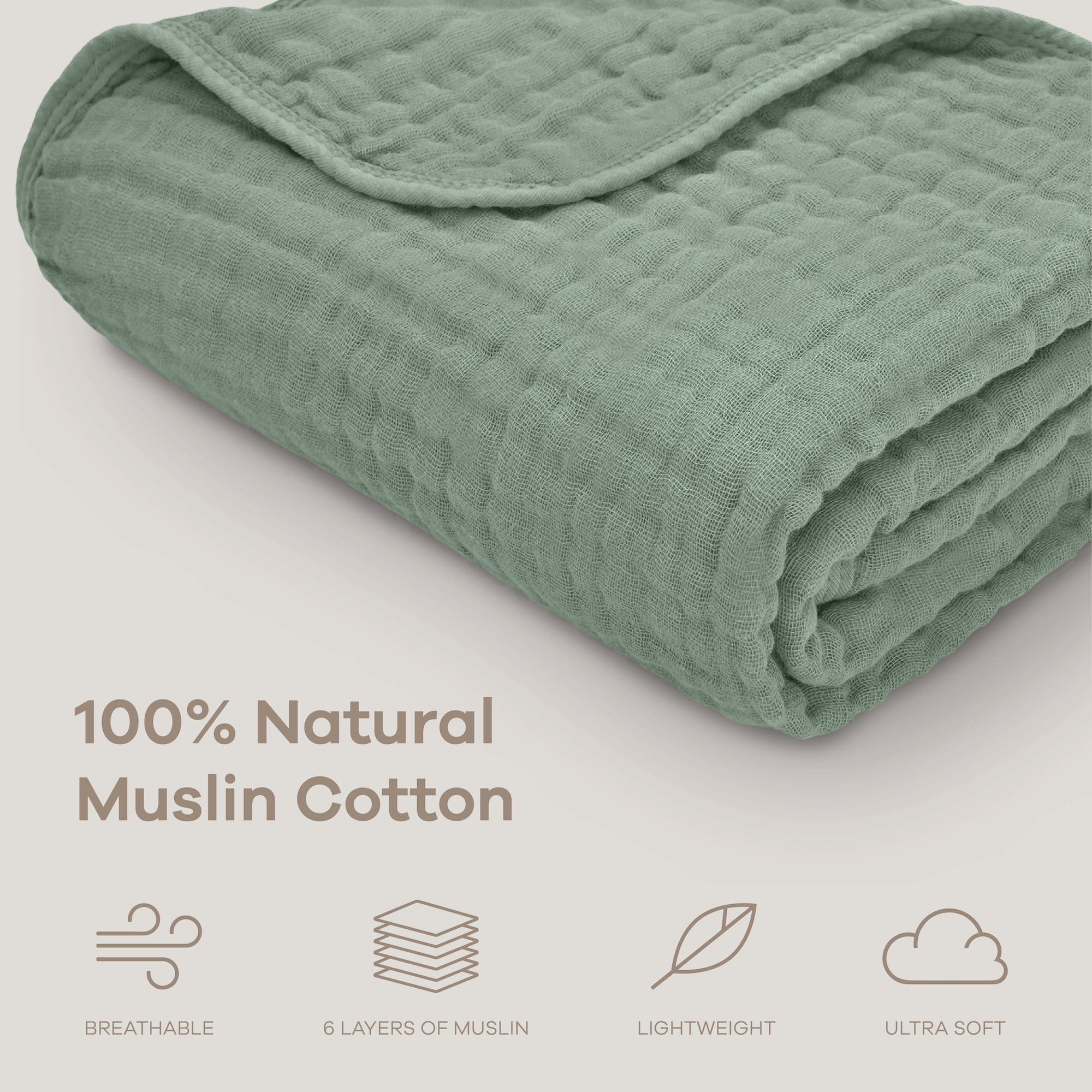 Muslin Baby Blanket: Mauve
