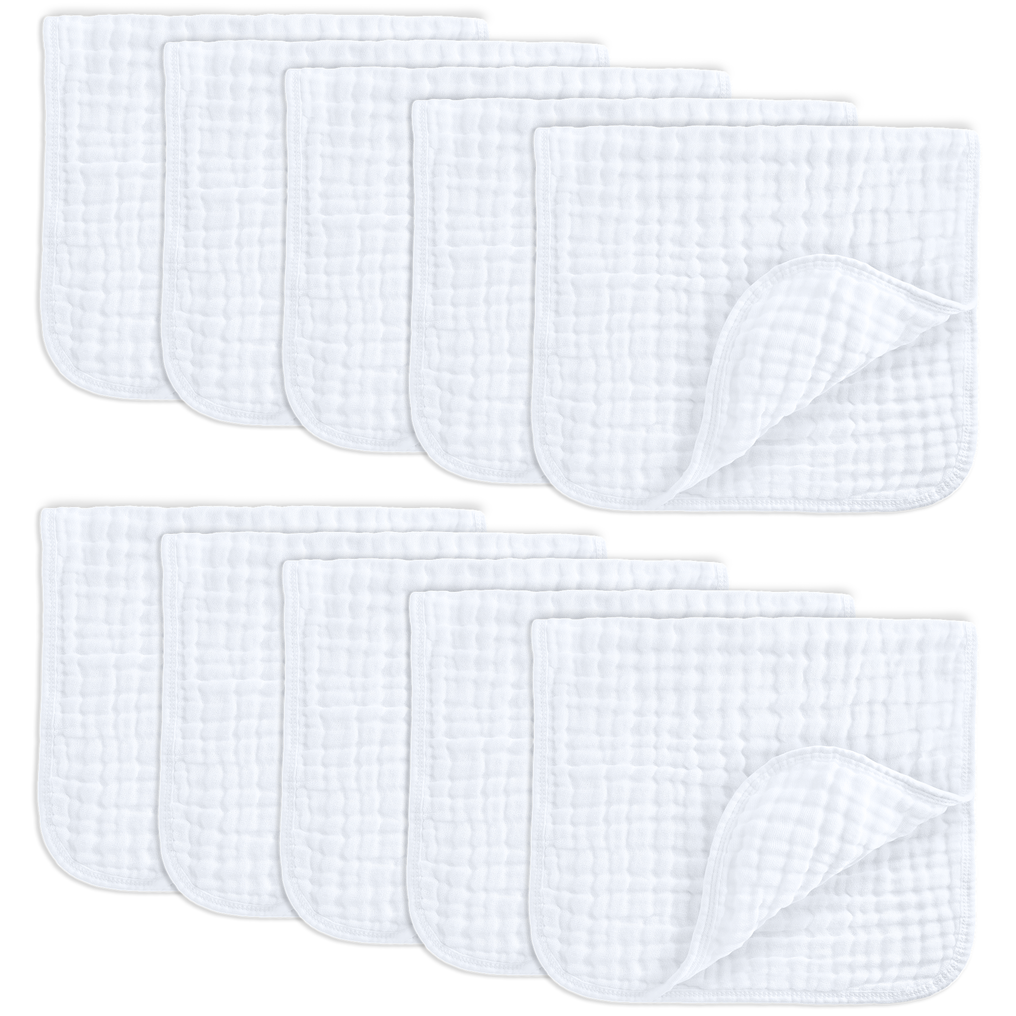 Baby Burp Cloths - Multi-Colored / 6-Pack 20”X10”