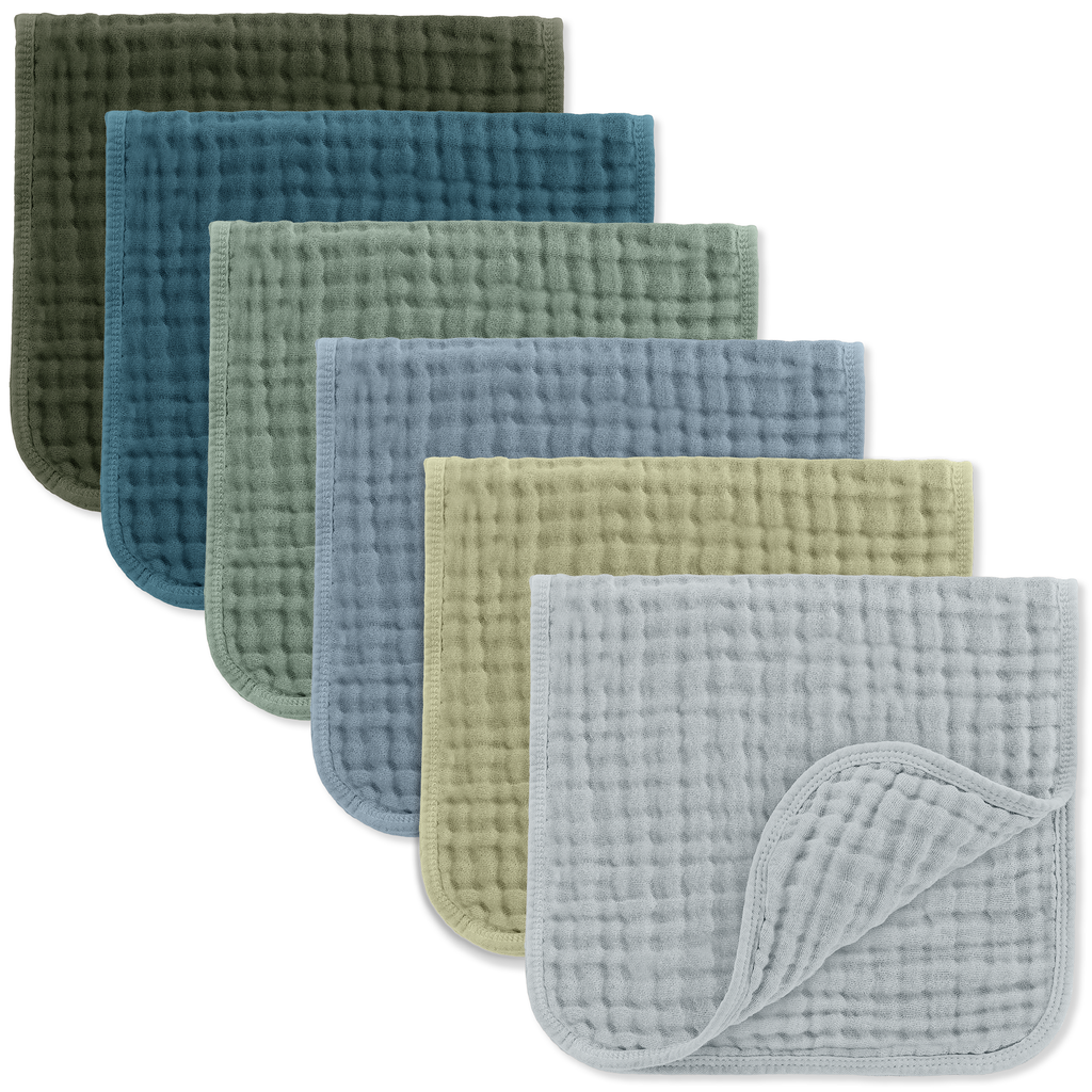 Baby Burp Cloths - Multi-Boy / 6-Pack 20”X10”