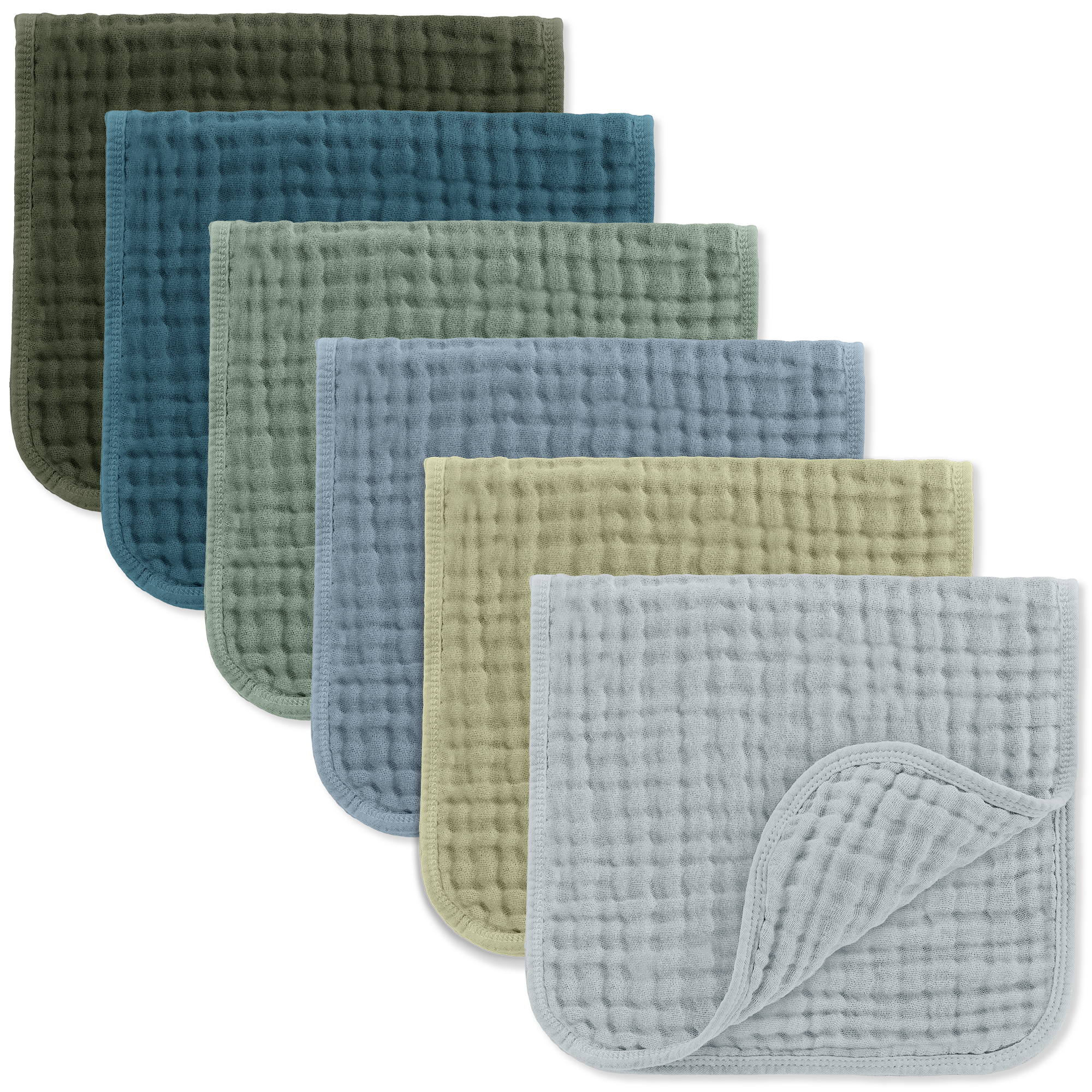 Baby Burp Cloths - Multi-Boy / 6-Pack 20”X10”