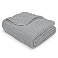 Muslin Baby Blanket: Heather Blue