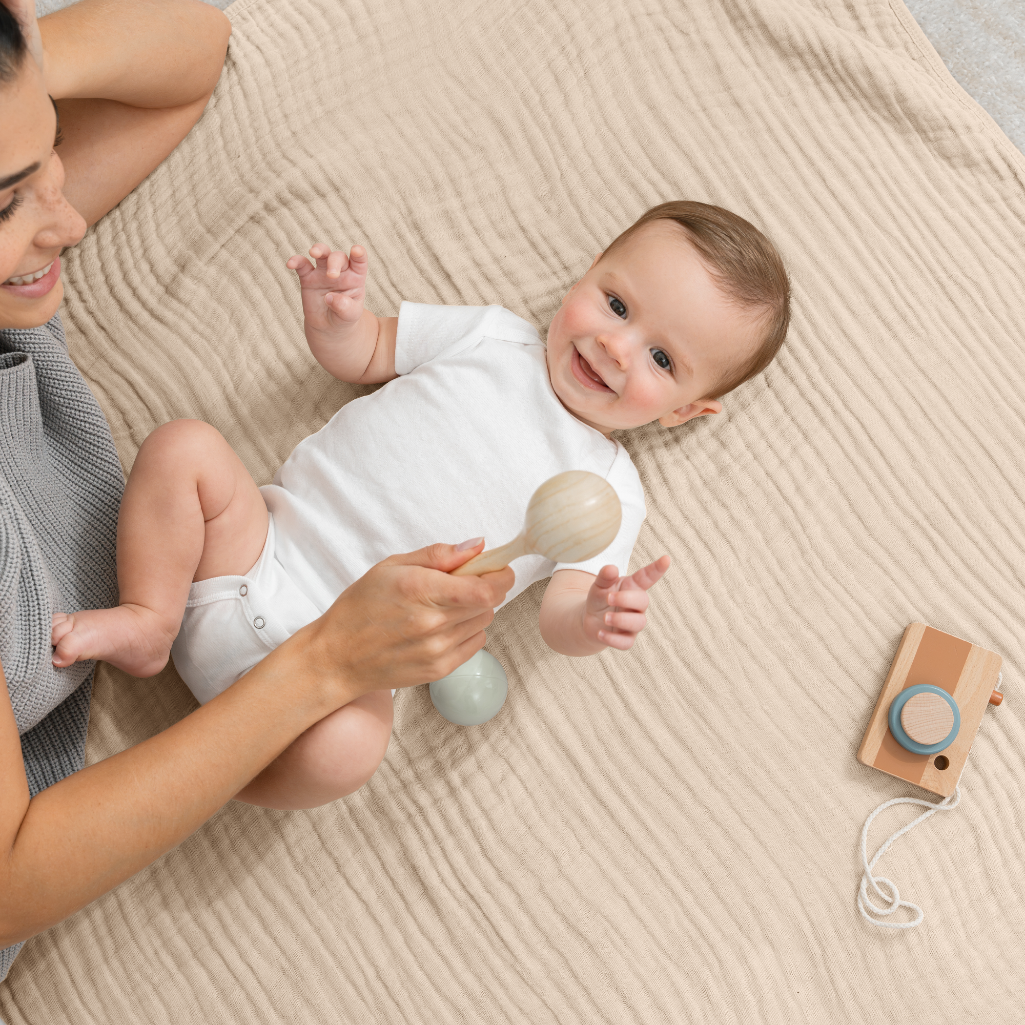 Muslin Baby Blanket: Mauve