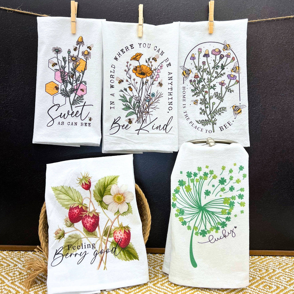 You Can Be Anything Bee Kind Tea Towels Spring Bee Decor