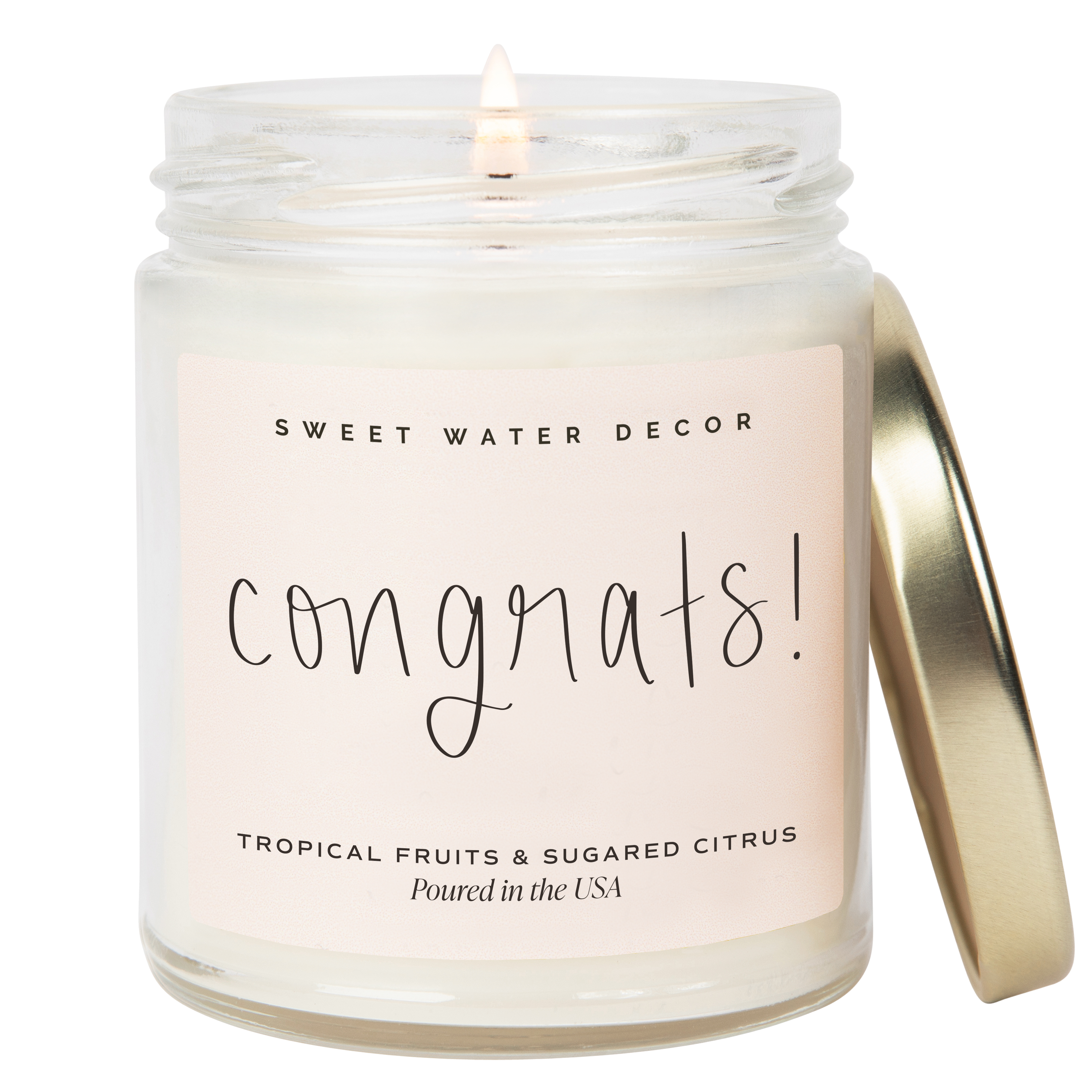 Congrats! 9 oz Soy Candle - Home Decor & Gifts