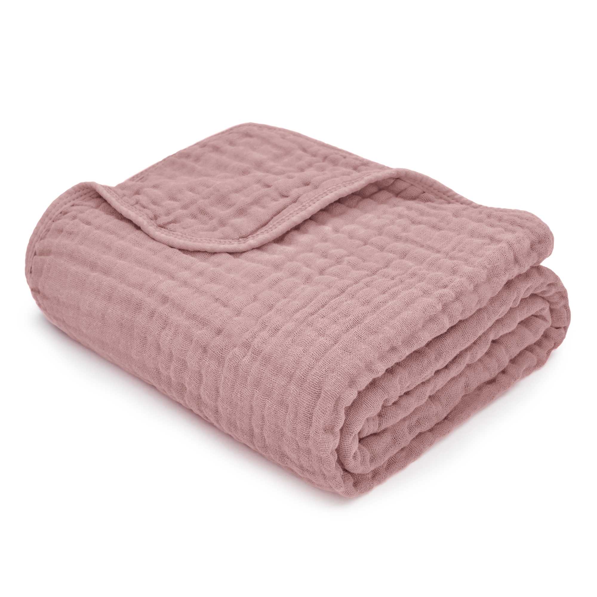 Muslin Baby Blanket: Mauve