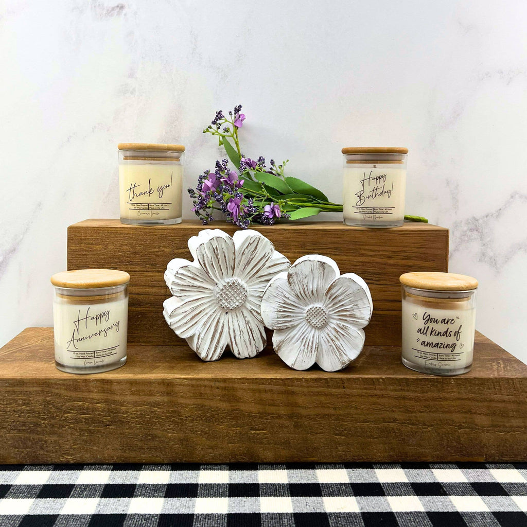 Happy Birthday Candle - Soy Wax Candles - Birthday Candles: Tropical Sunset