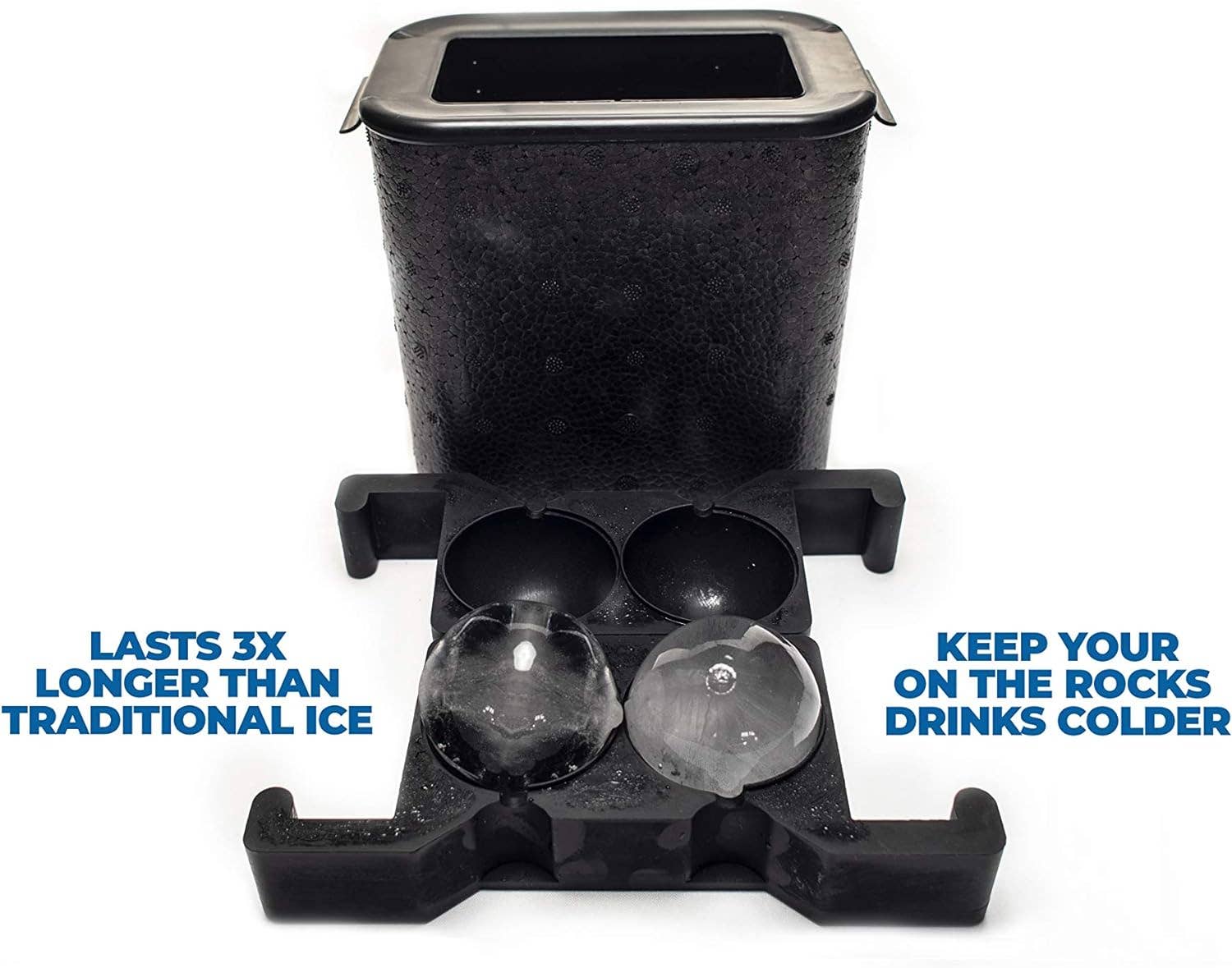 Premium Round Ice Cube Mold - 2 Cubes