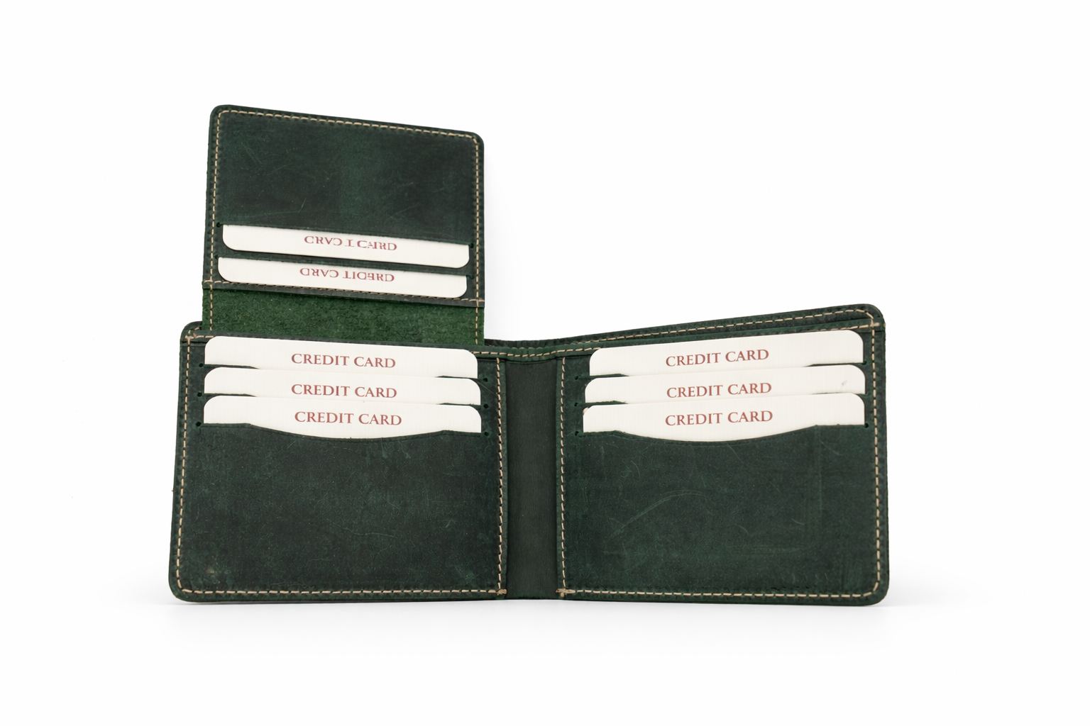 Men’s Leather Bifold Wallet: Brown