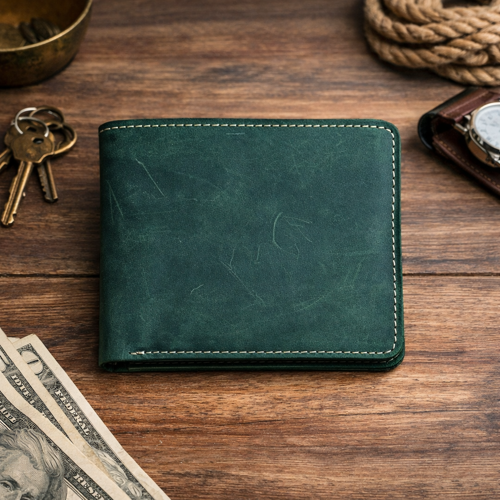 Men’s Bifold Wallet with ID Window : Black