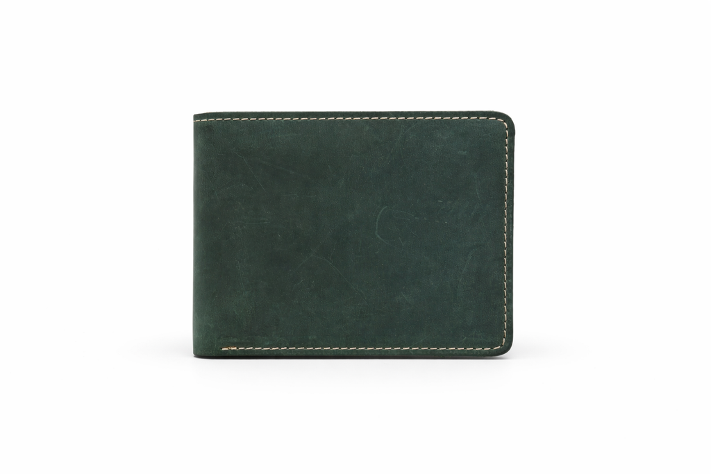 Men’s Leather Bifold Wallet: Brown