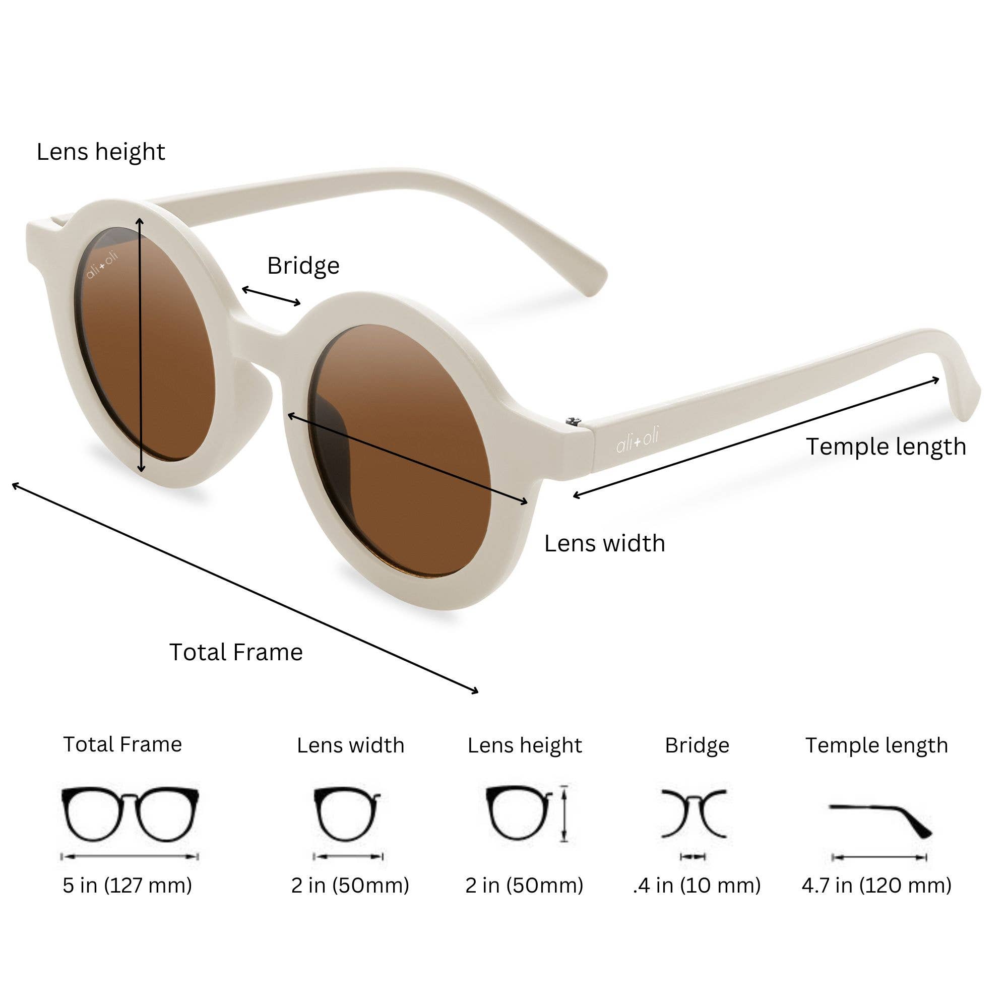 Kids Sunglasses Round (Vanilla)