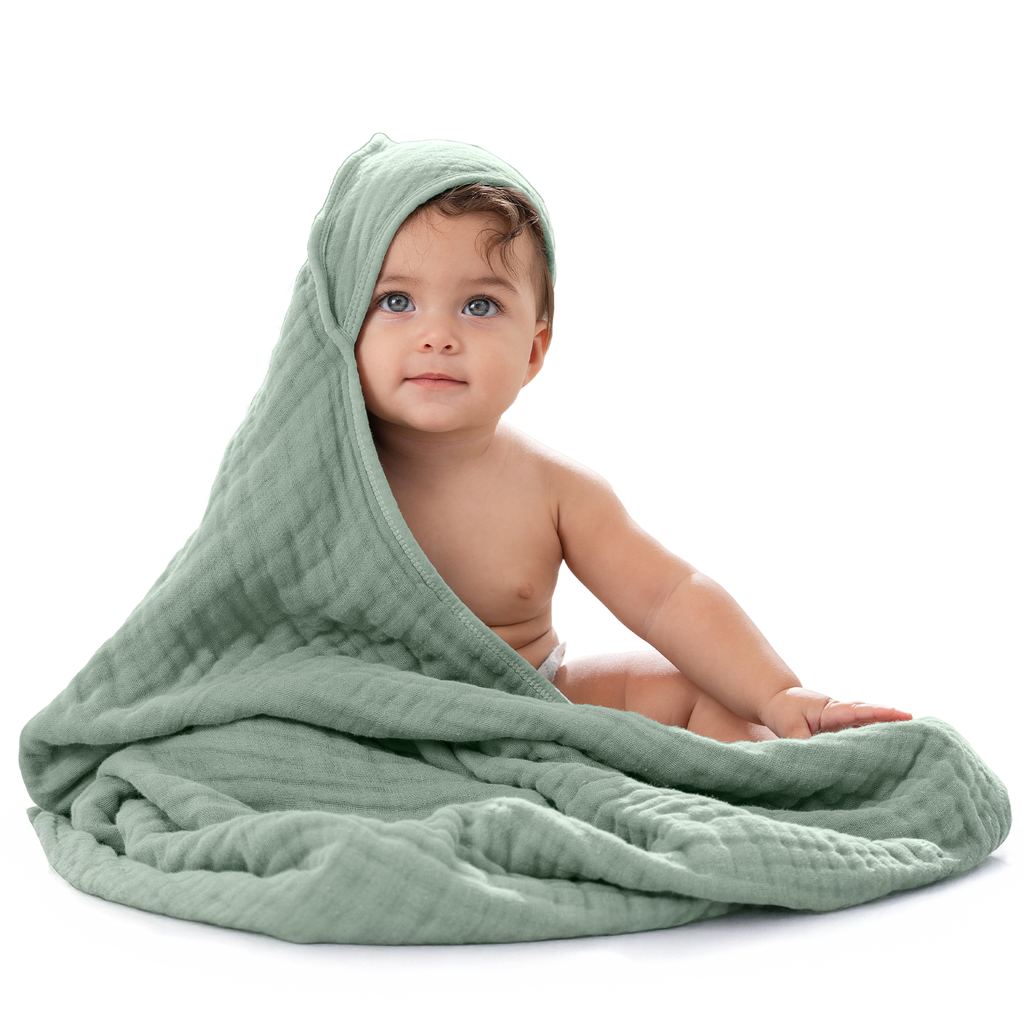 Hooded Baby Towel, Cedar and Sand / Pack of 2
