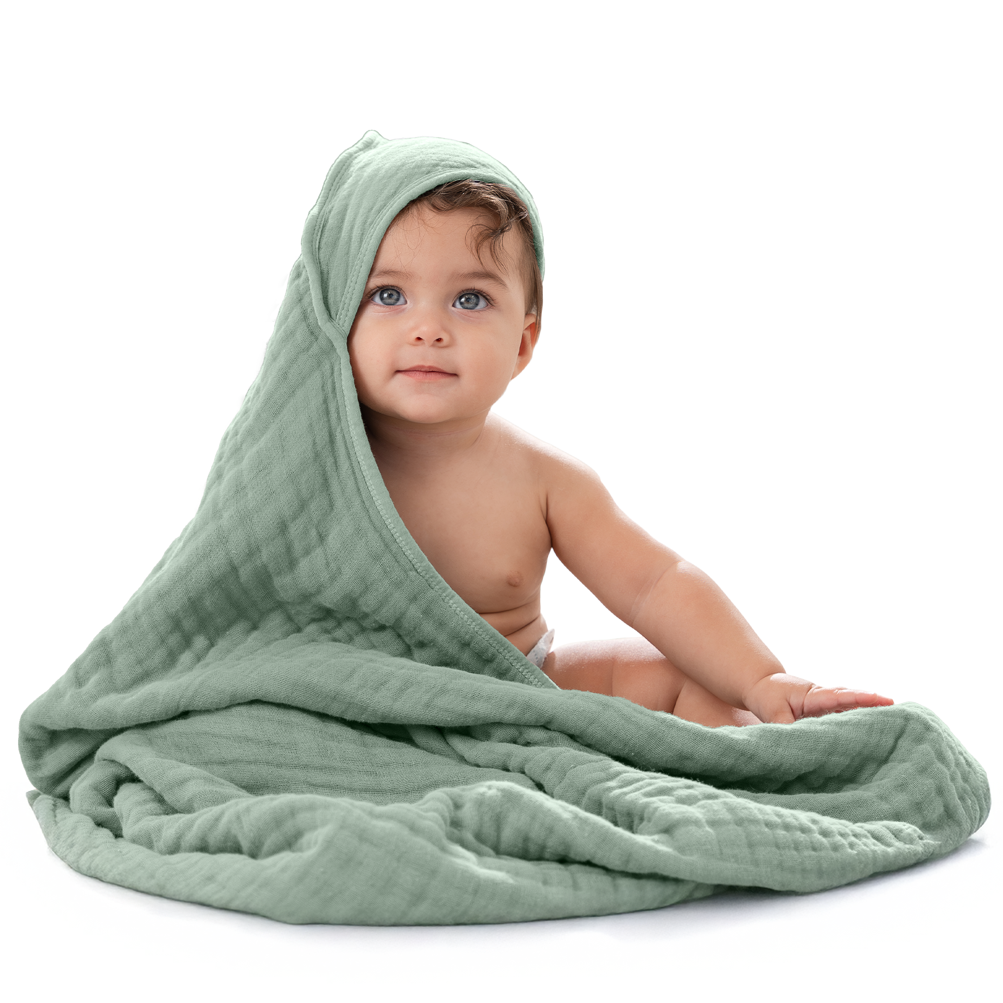 Hooded Baby Towel, Cedar and Sand / Pack of 2