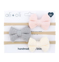 Baby Headband Bow Set (Cream)