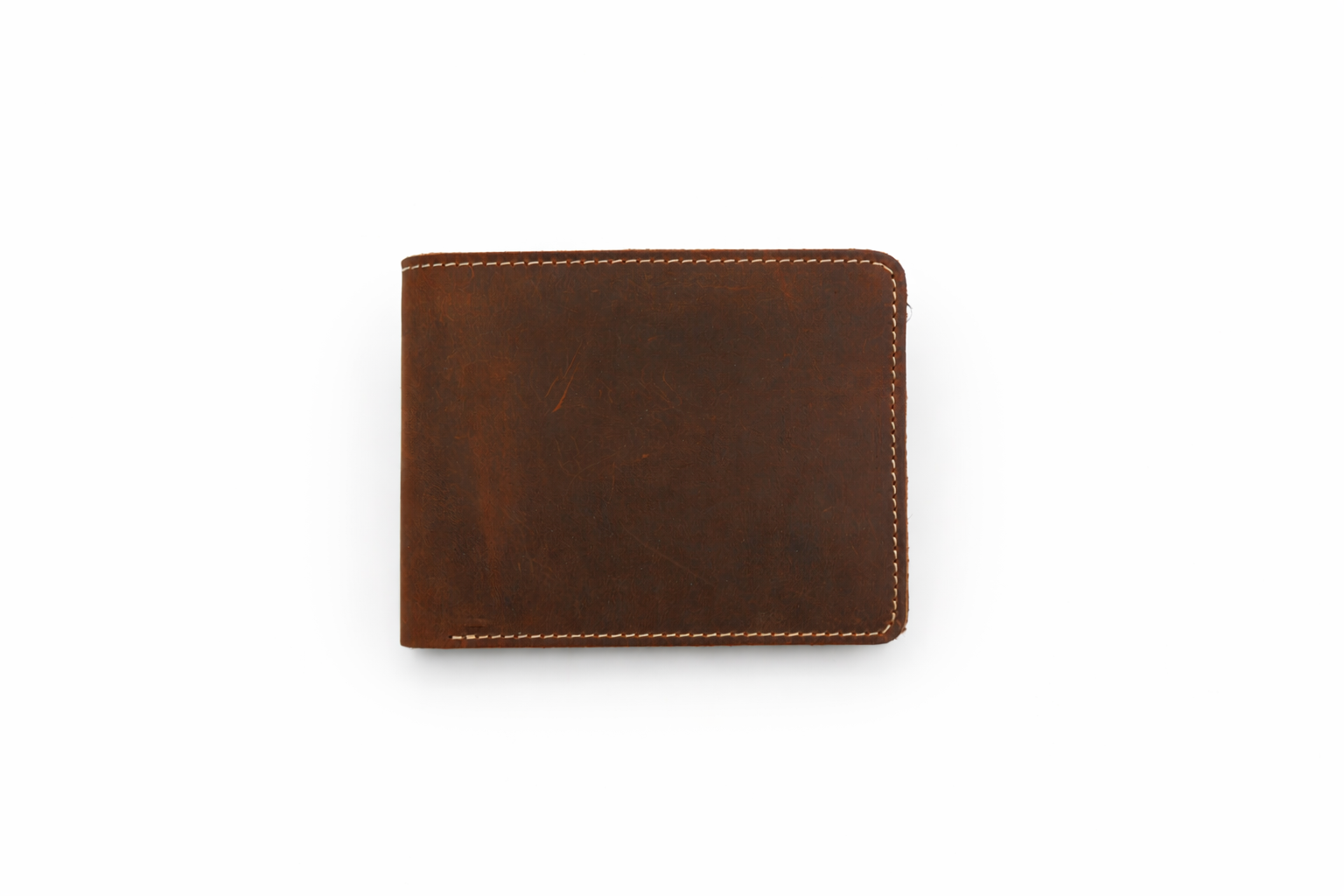 Men’s Bifold Wallet with ID Window : Dark Brown