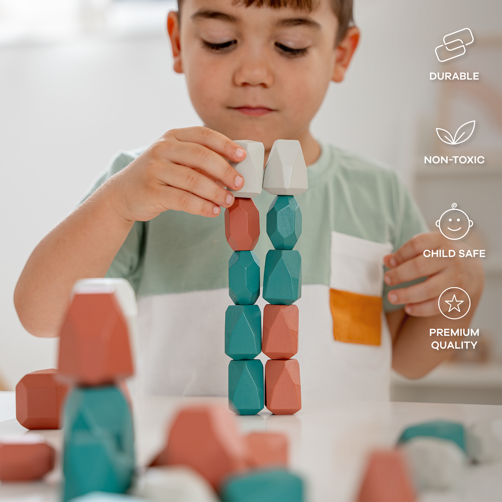 Stacking Rocks, 36 pcs: Boy Pack