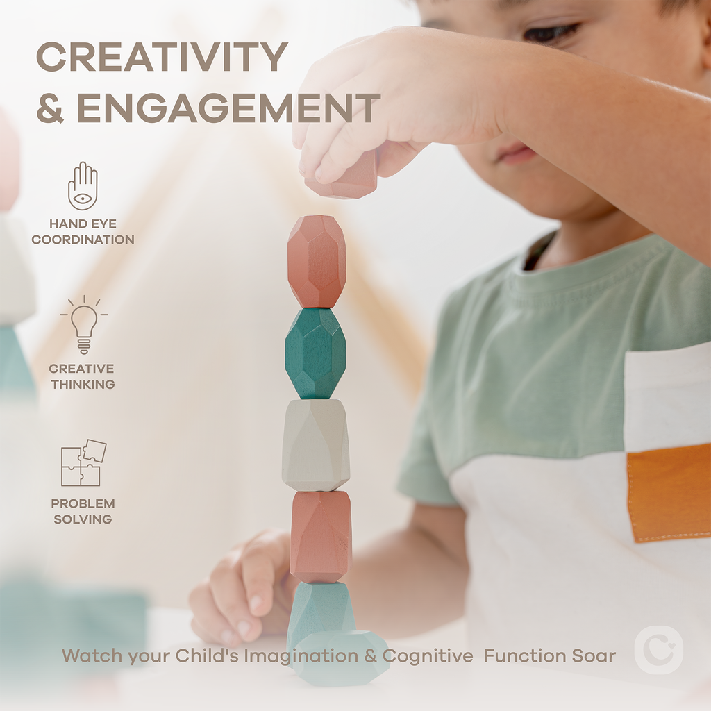 Stacking Rocks, 36 pcs: Boy Pack