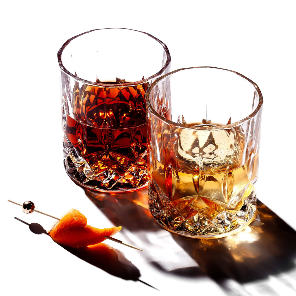 Crystal Cut Old Fashioned Whiskey Glasses 10oz (1pc)