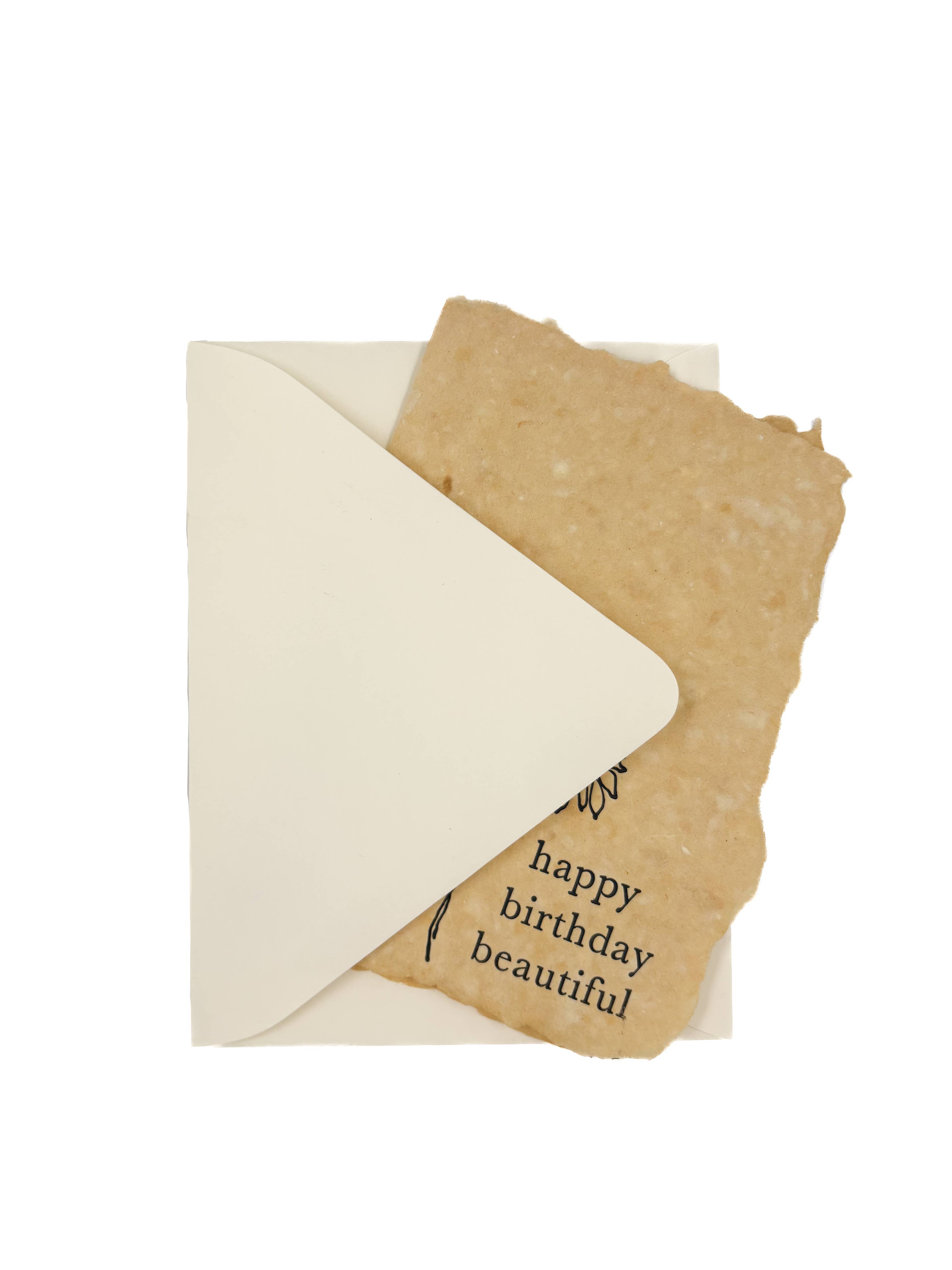 farmette - Happy birthday beautiful flower card