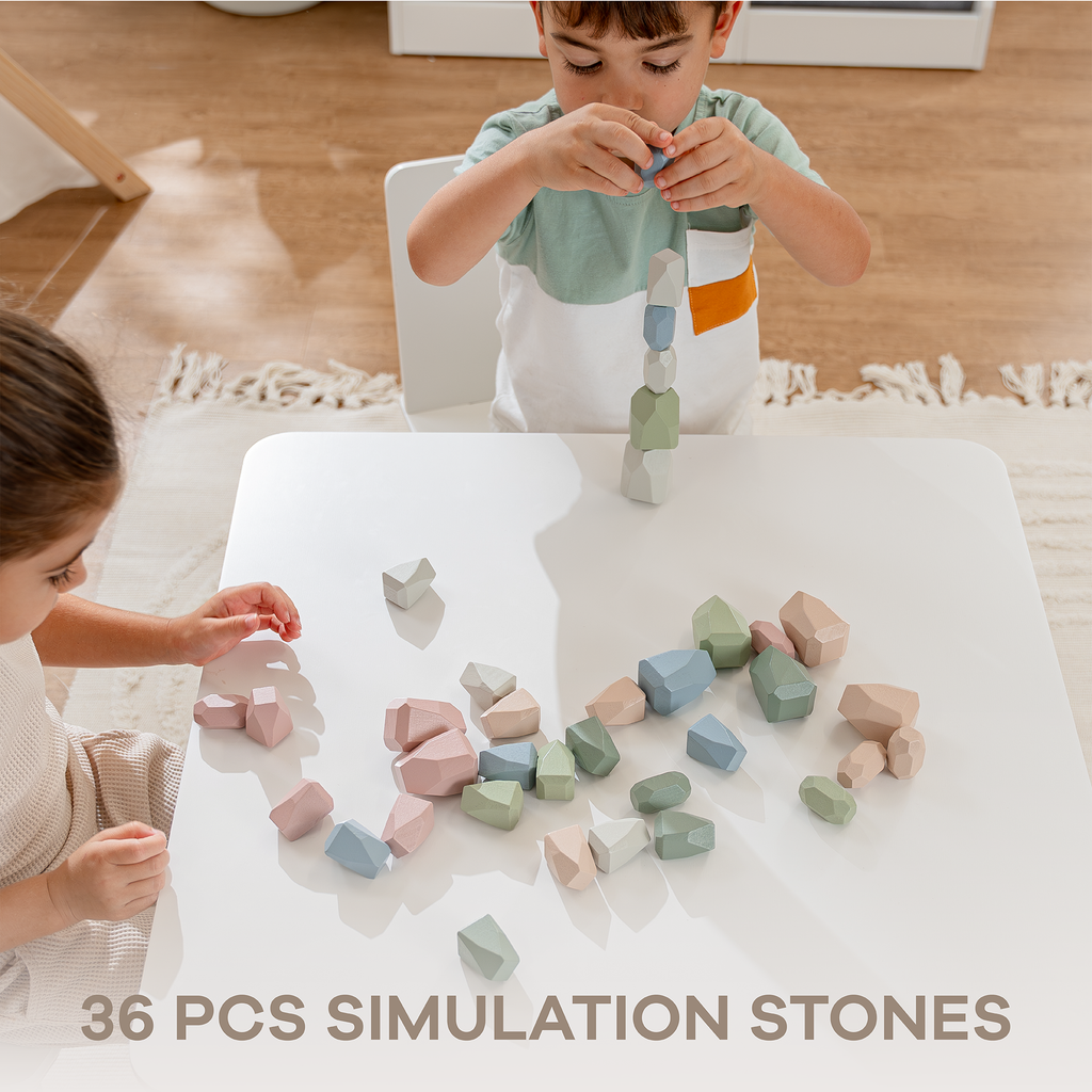 Stacking Rocks, 36 pcs: Boy Pack