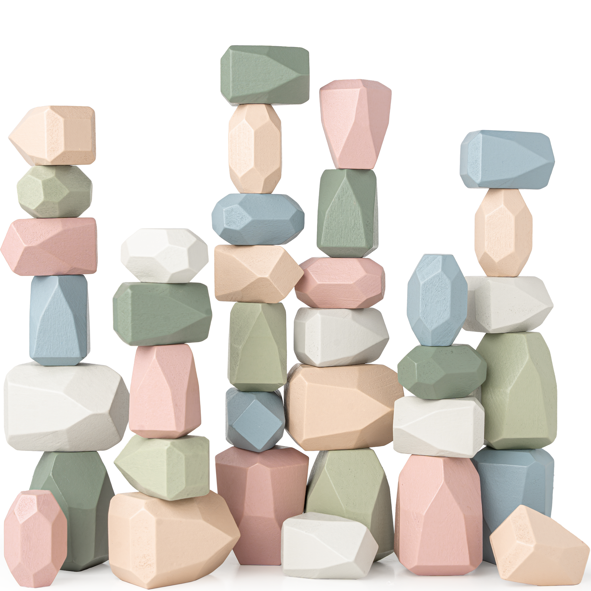 Stacking Rocks, 36 pcs: Boy Pack
