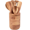 Primitives by Kathy - Acacia Wood Utensil Holder