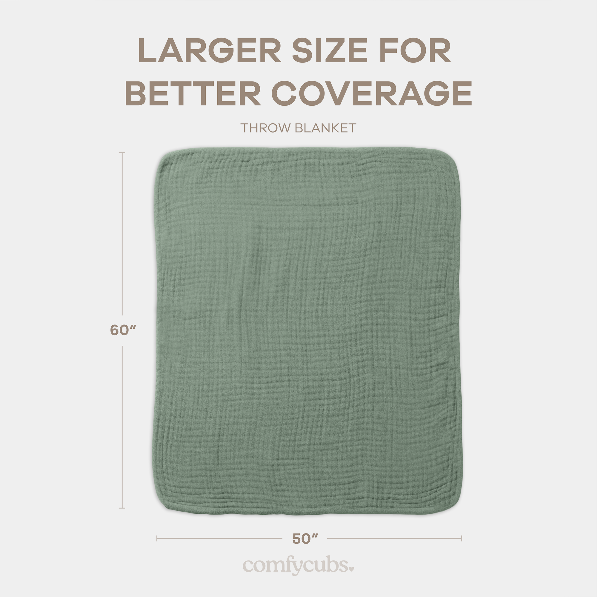 Muslin Baby Blanket: Heather Blue