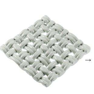 8" Square Trivet Sheer Blue