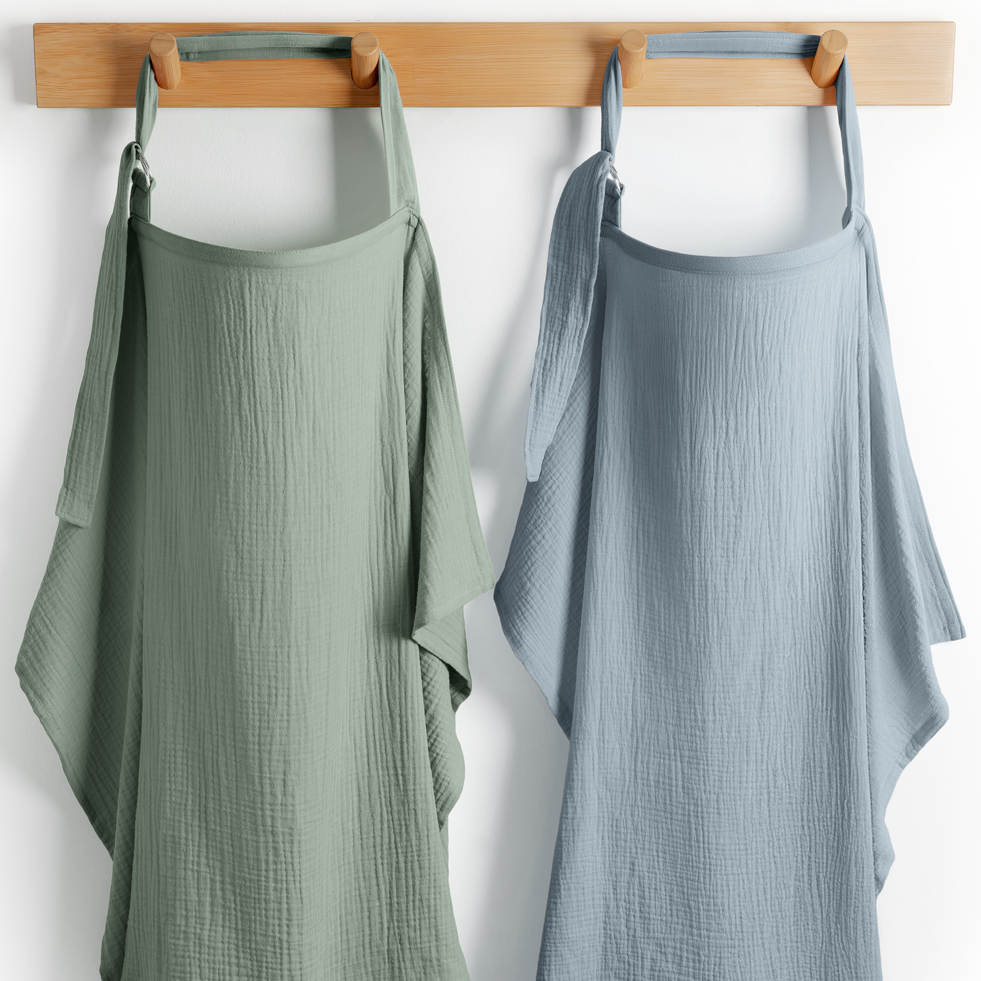 Muslin Nursing Cover - Fern and Pacific Blue