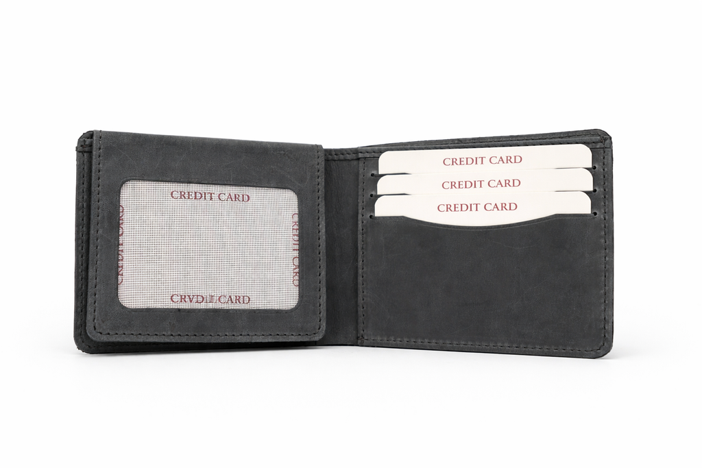 Men’s Leather Bifold Wallet: Brown