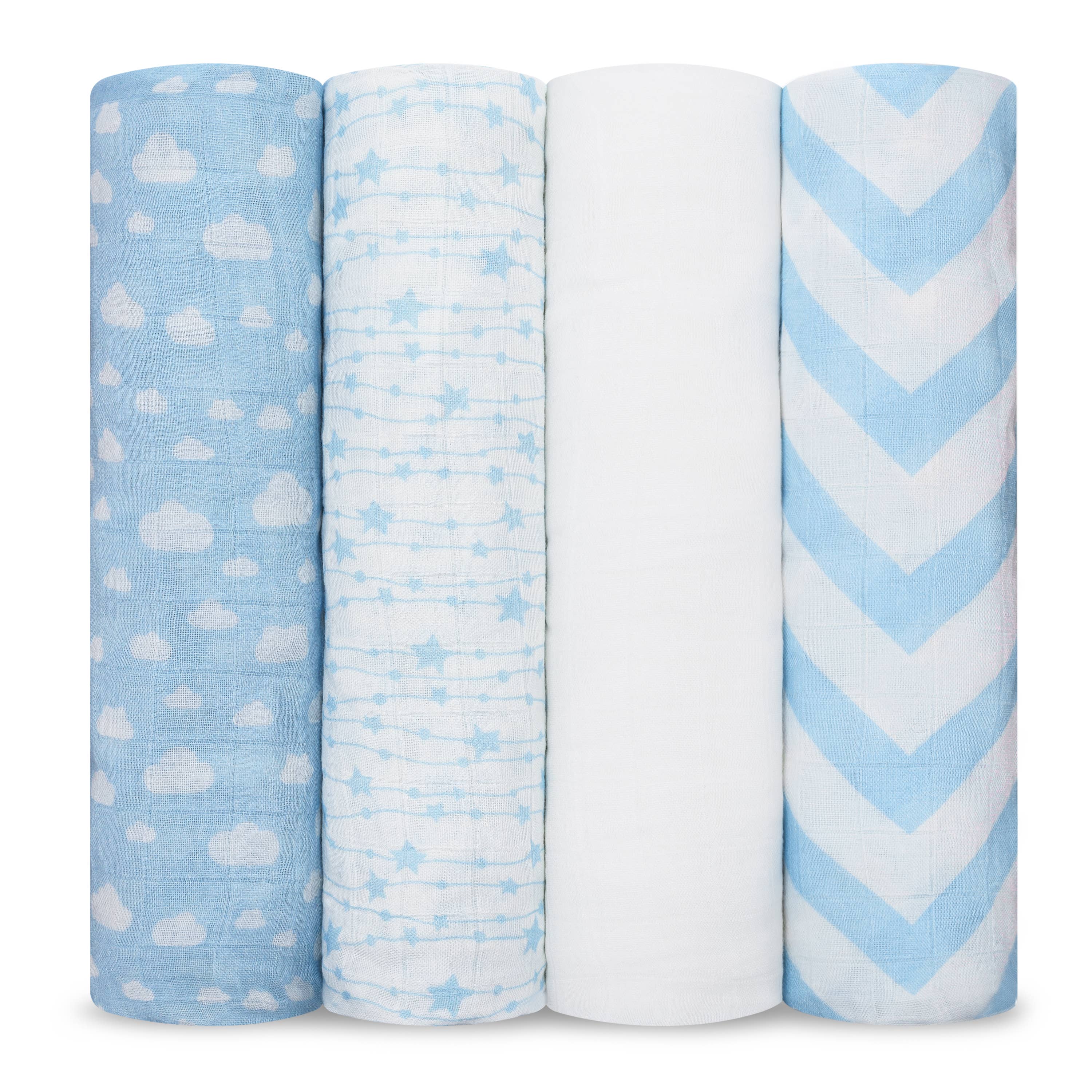Muslin Swaddle Blankets, Pack of 4: Pink