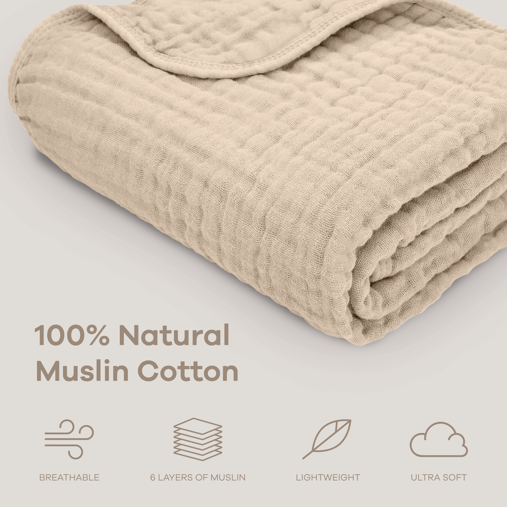 Muslin Baby Blanket: Mauve