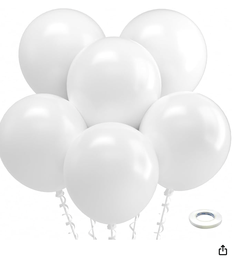 White Big Balloons 18 Inch