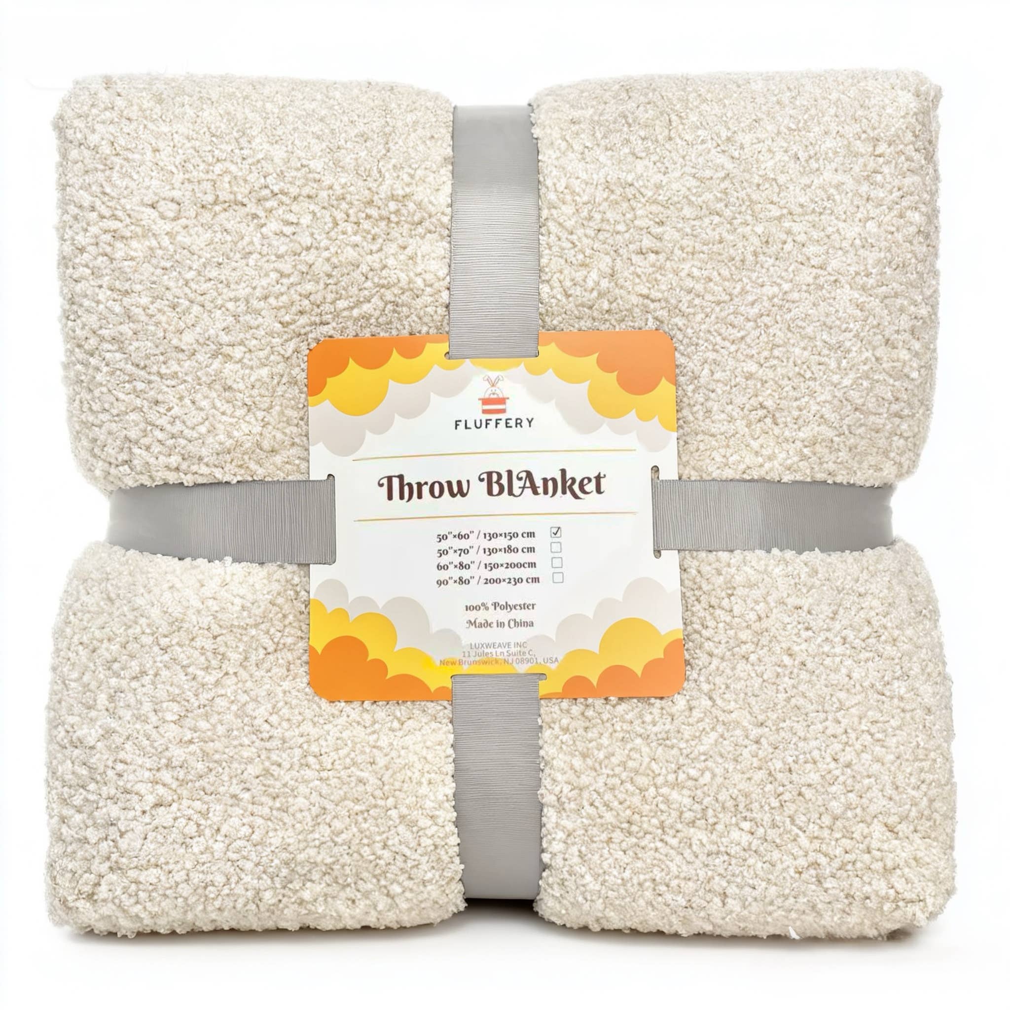 FLUFFERY - Stripe Fleece Throw – Ultra Plush Ribbed Blanket with 1.6" Wide Channel Texture