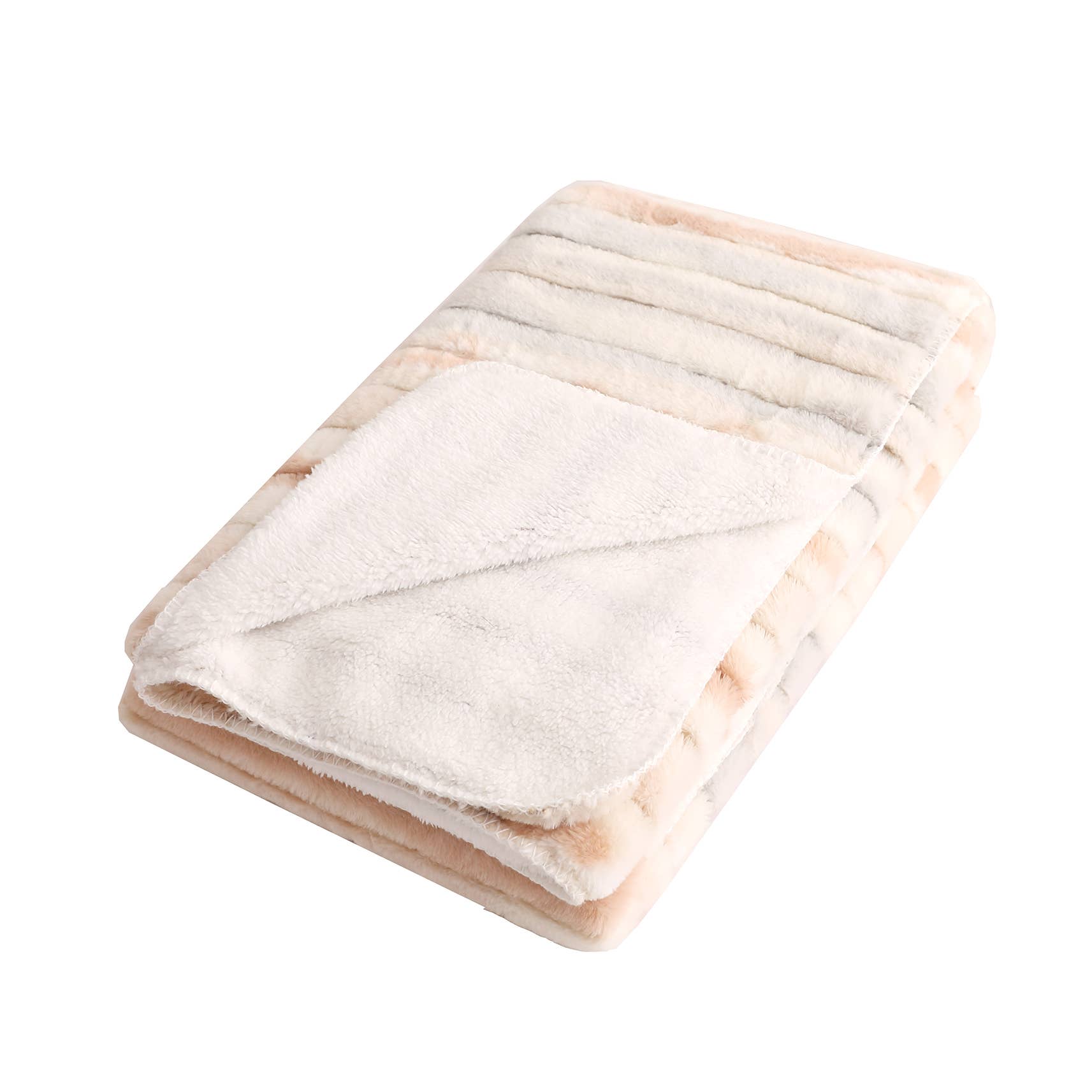 "S'mores" Faux Fur Plush Throw Blanket -50"x70"