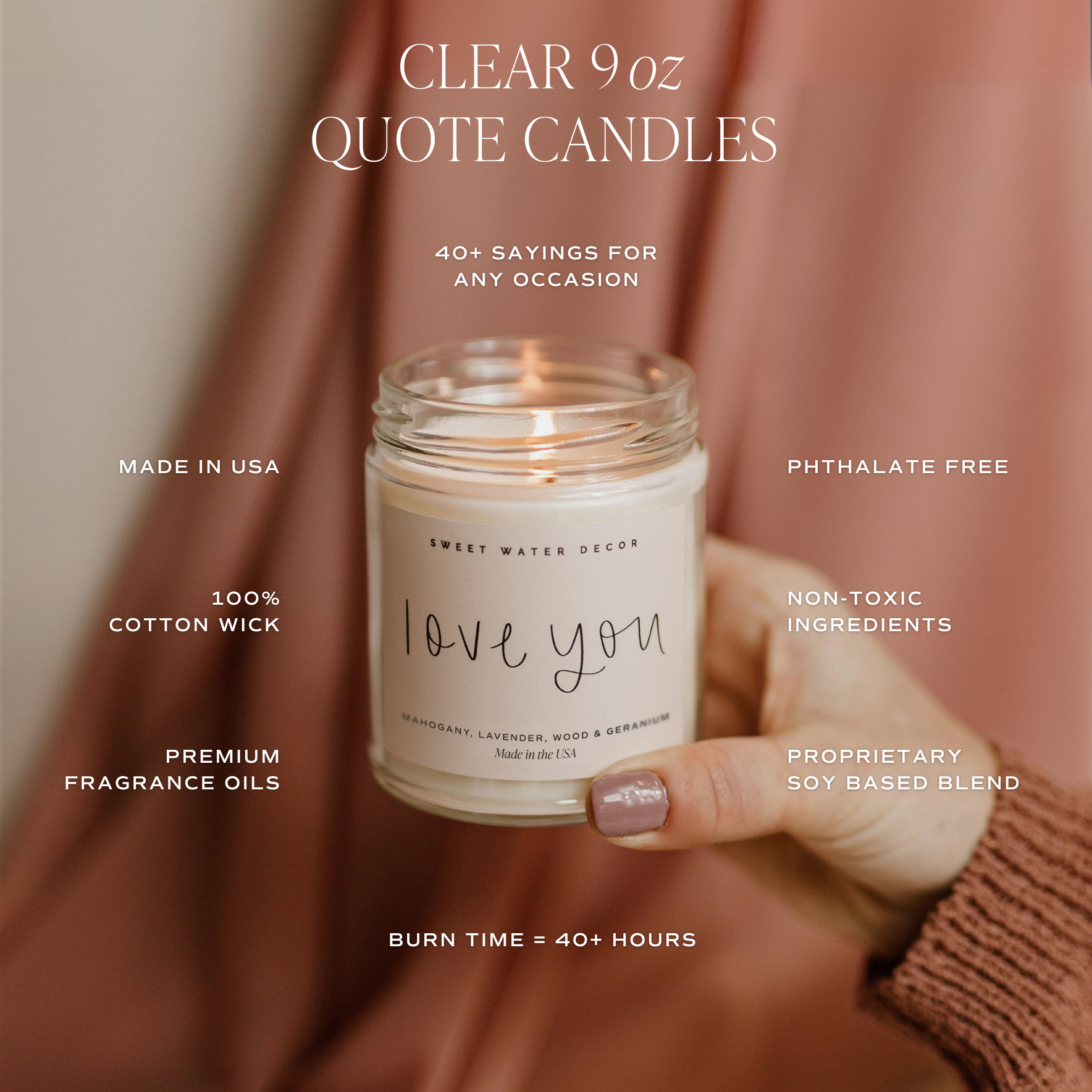 Congrats! 9 oz Soy Candle - Home Decor & Gifts