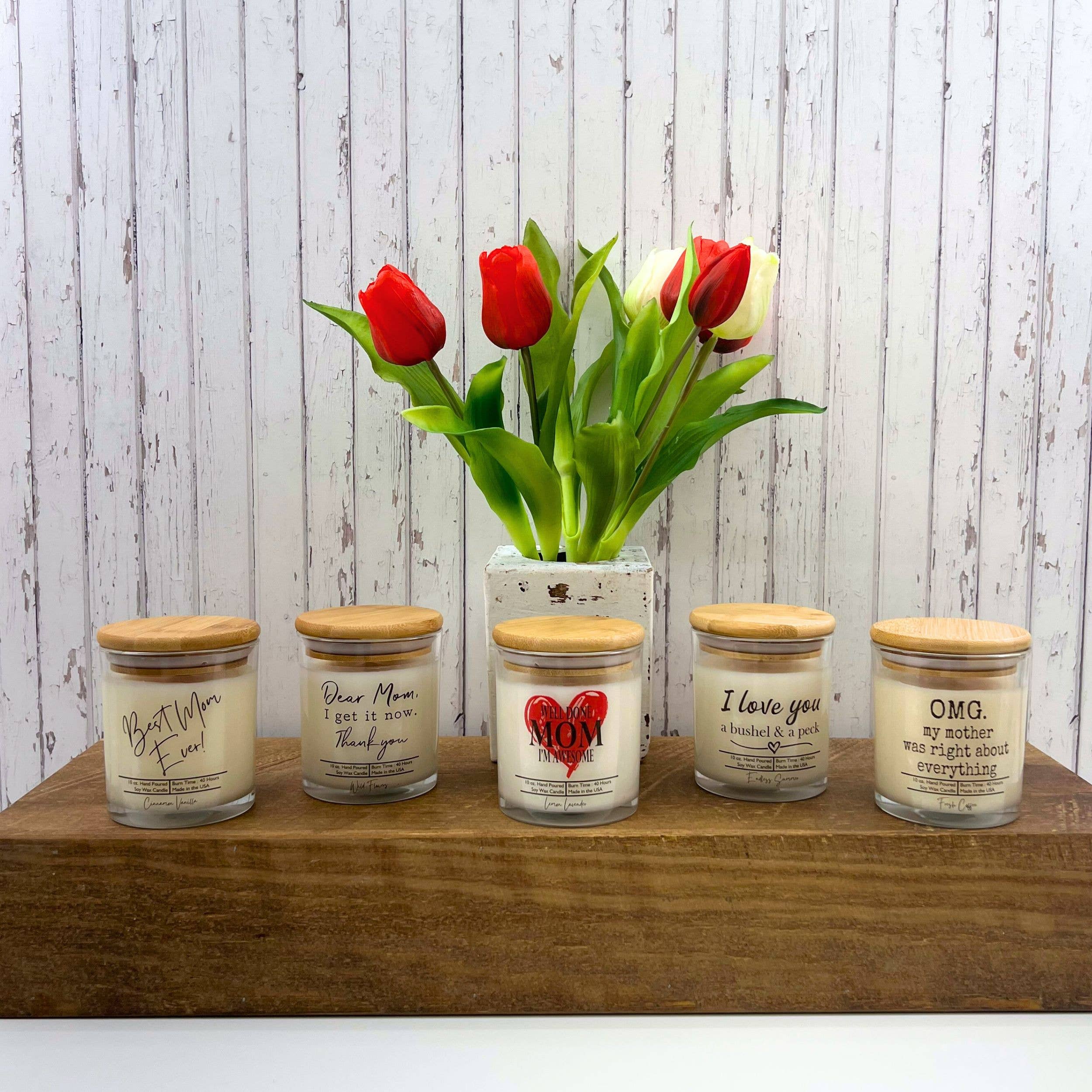 Best Mom Ever! - Mothers Day Candle - Soy Wax Candles: Wild Flowers