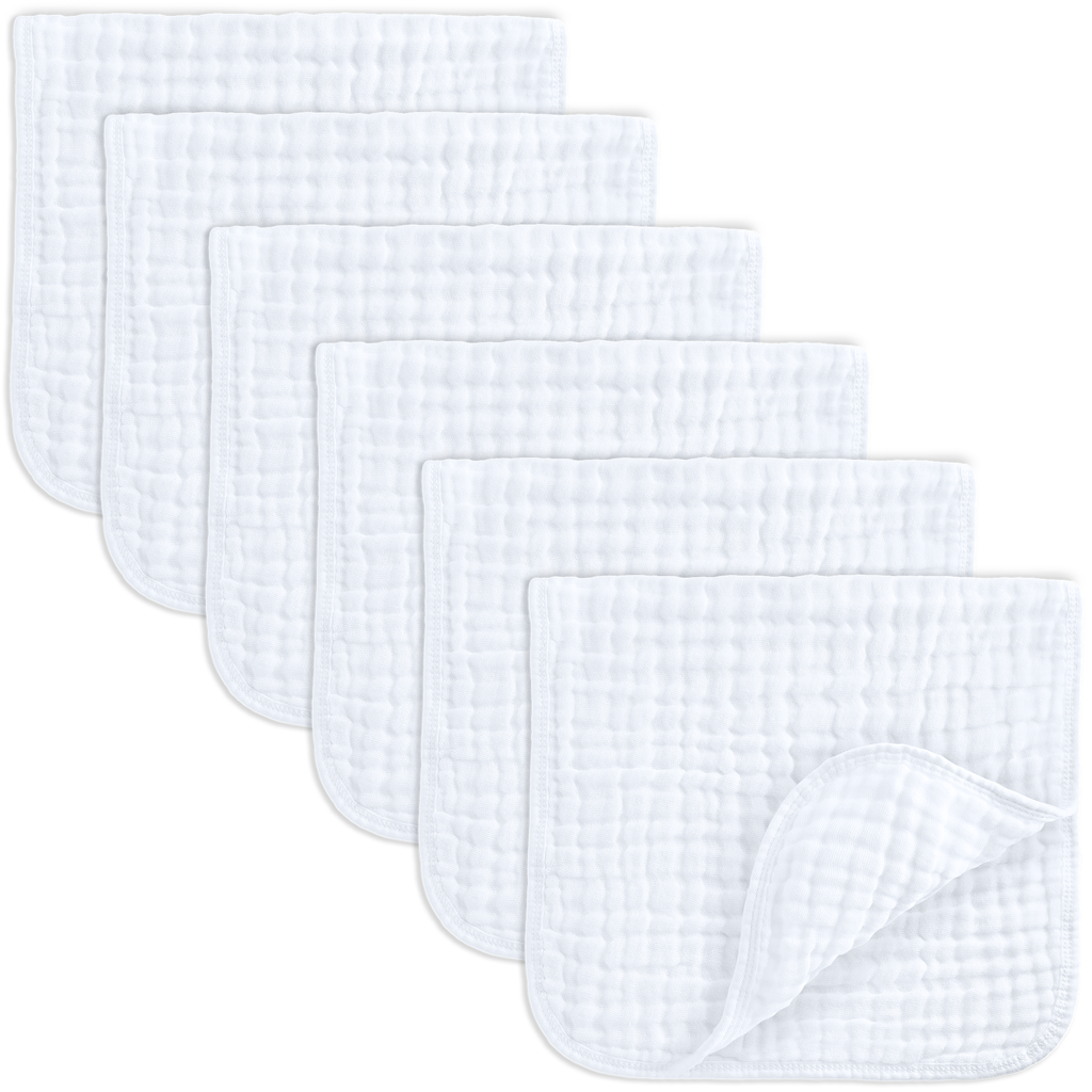 Baby Burp Cloths - Multi-Colored / 6-Pack 20”X10”