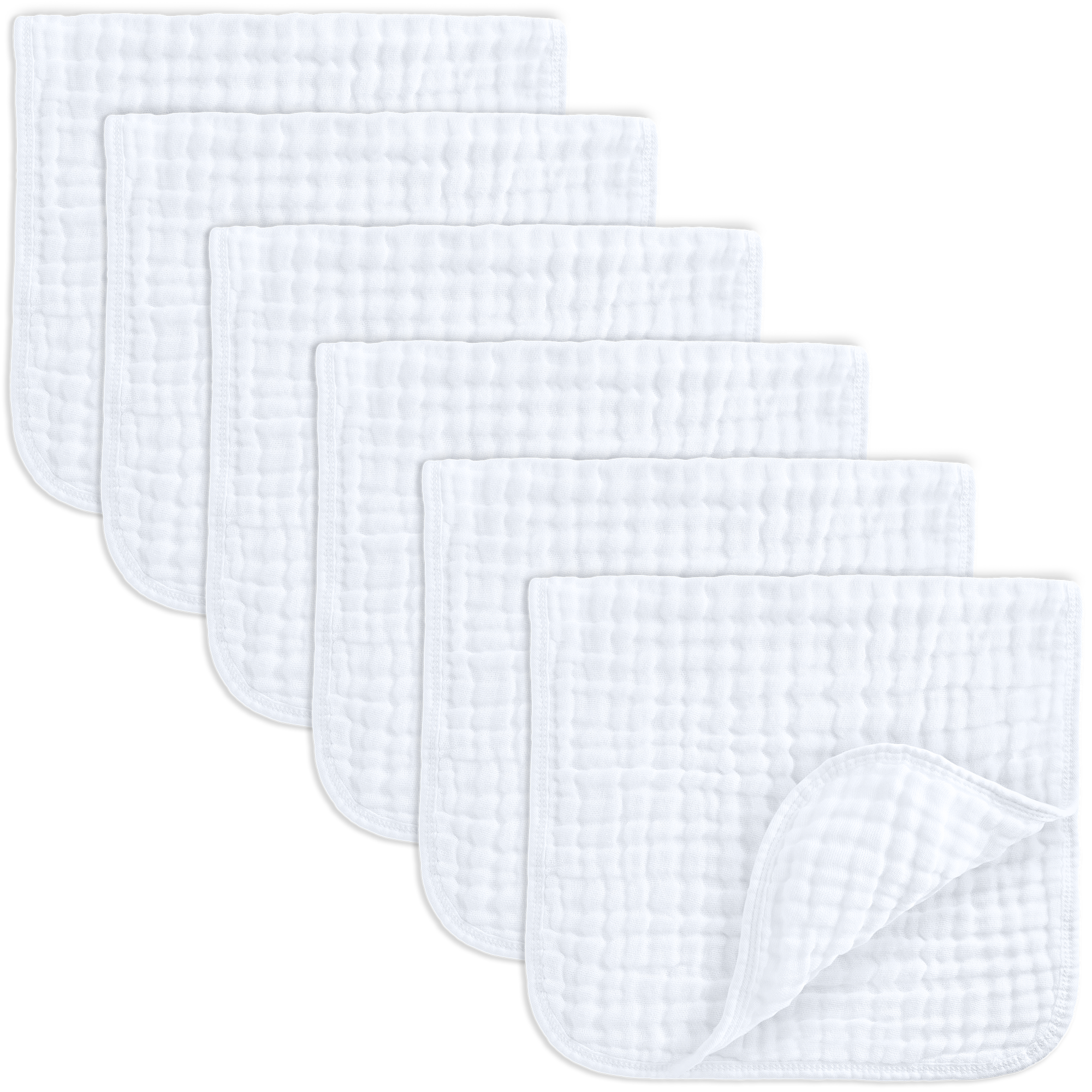 Baby Burp Cloths - Multi-Colored / 6-Pack 20”X10”