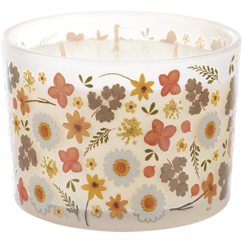 Primitives by Kathy - Orange Flowers Candle