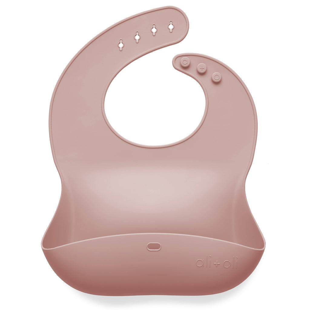 Baby Bib Roll Up & Stay Closed (Blush)