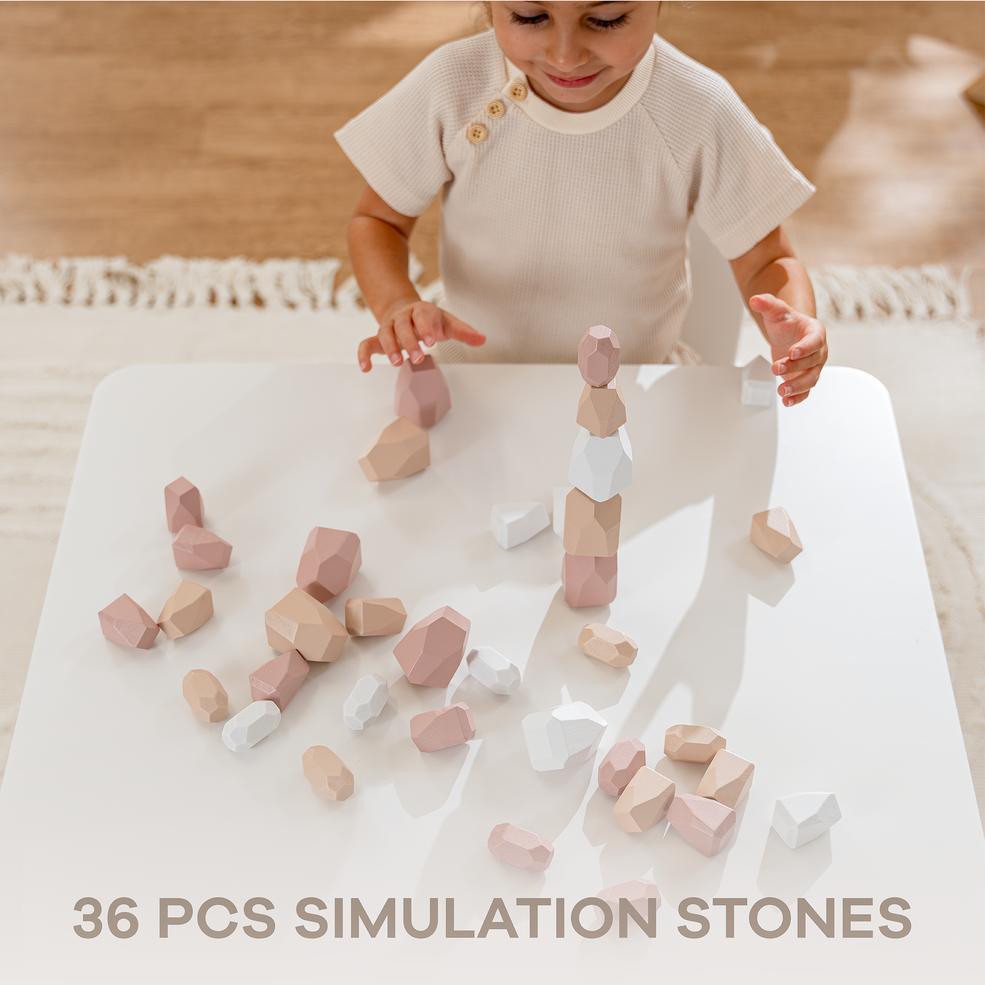Stacking Rocks, 36 pcs: Boy Pack