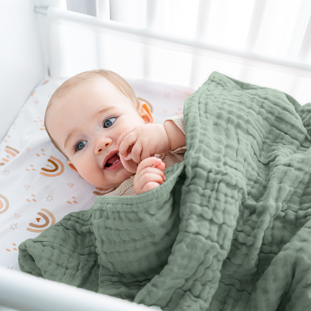 Muslin Baby Blanket: Mauve