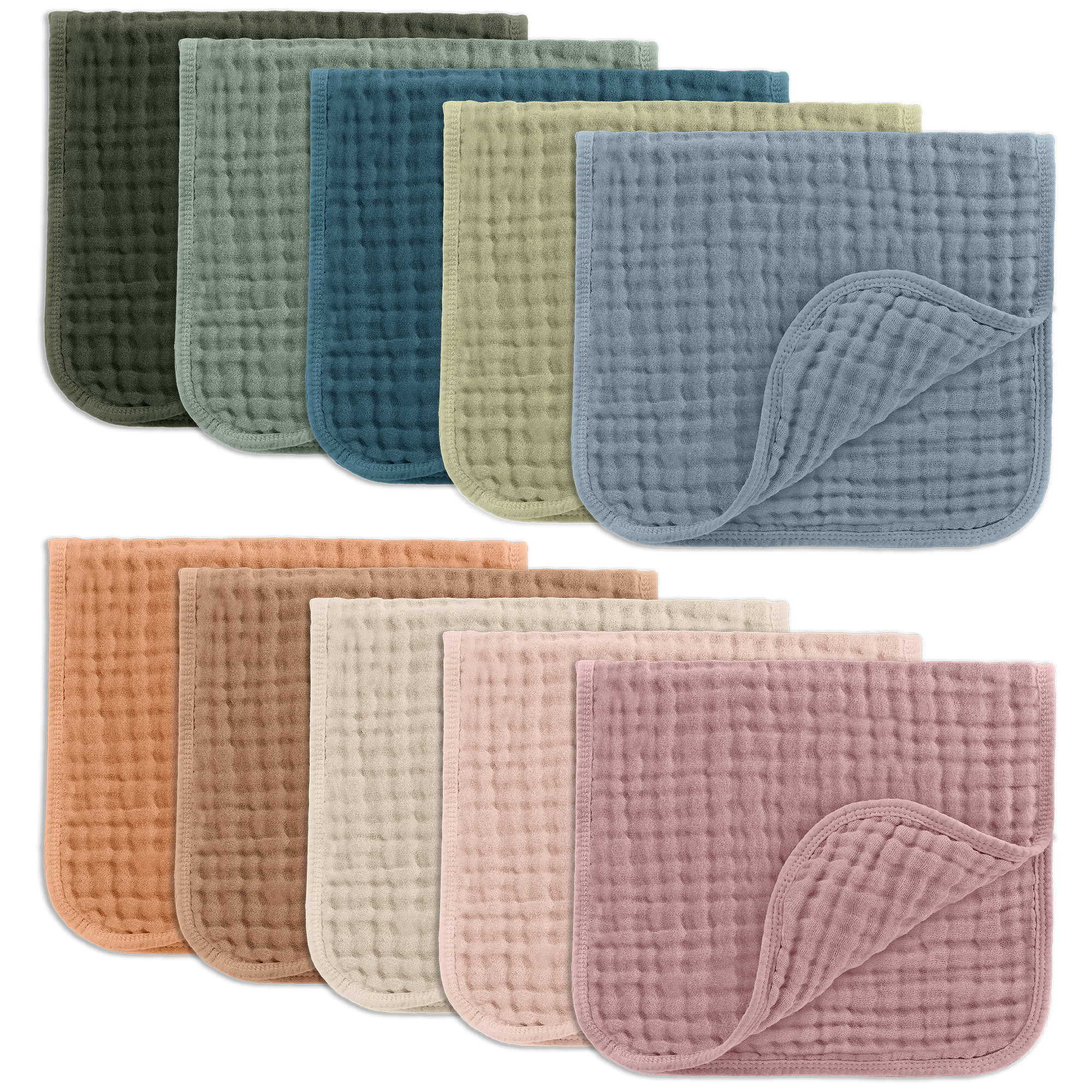 Baby Burp Cloths - Multi-Boy / 6-Pack 20”X10”