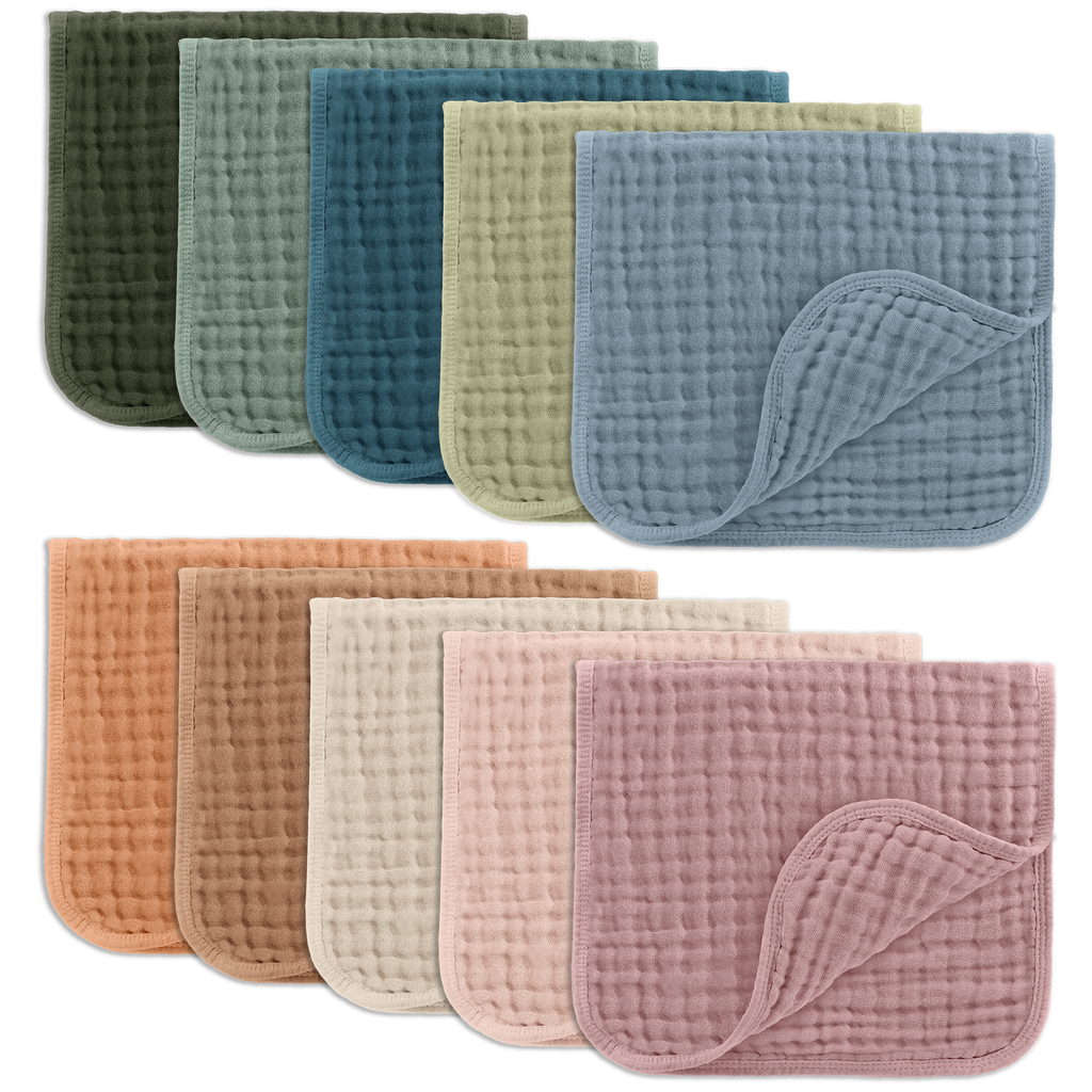 Baby Burp Cloths - Multi-Colored / 6-Pack 20”X10”