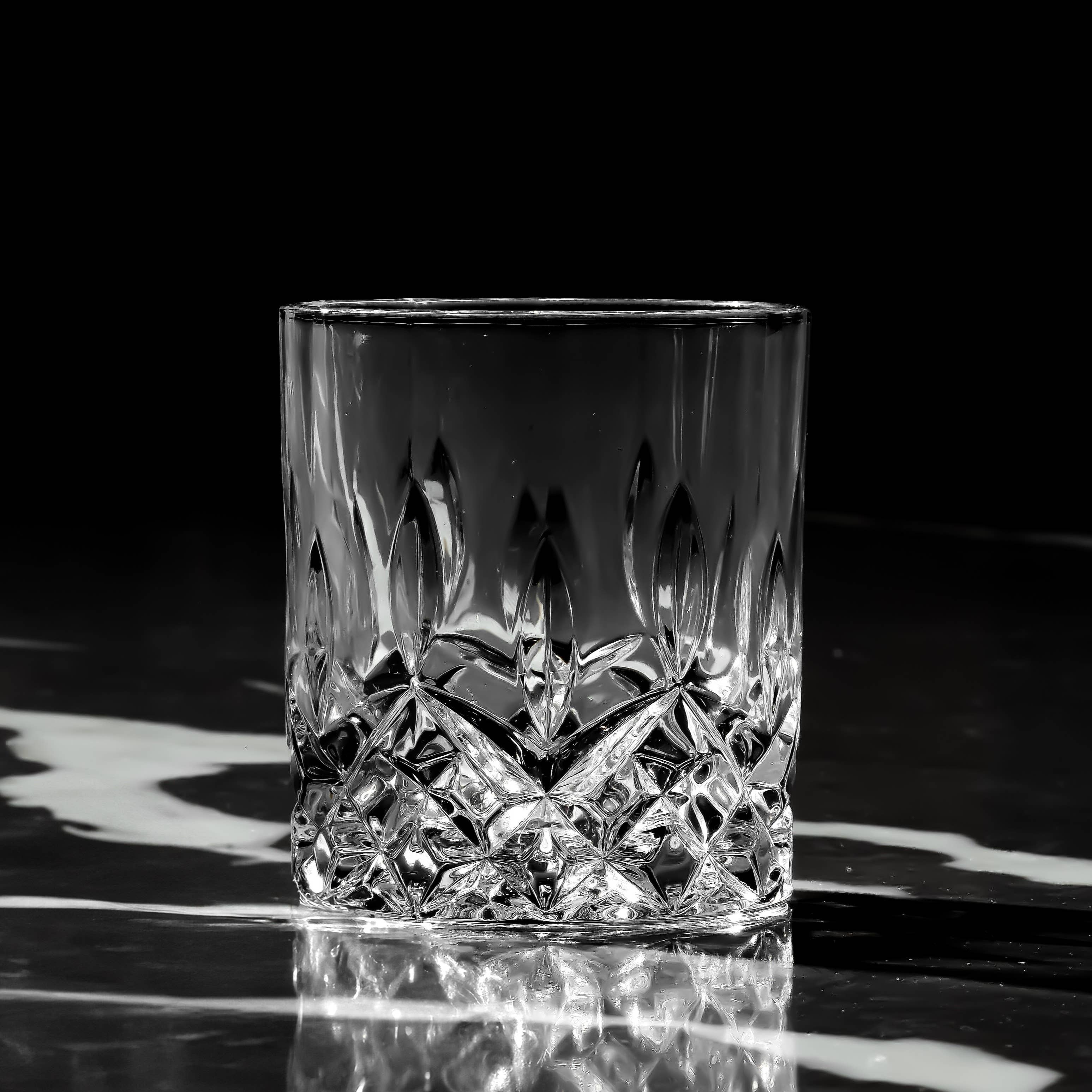 Crystal Cut Old Fashioned Whiskey Glasses 10oz (1pc)
