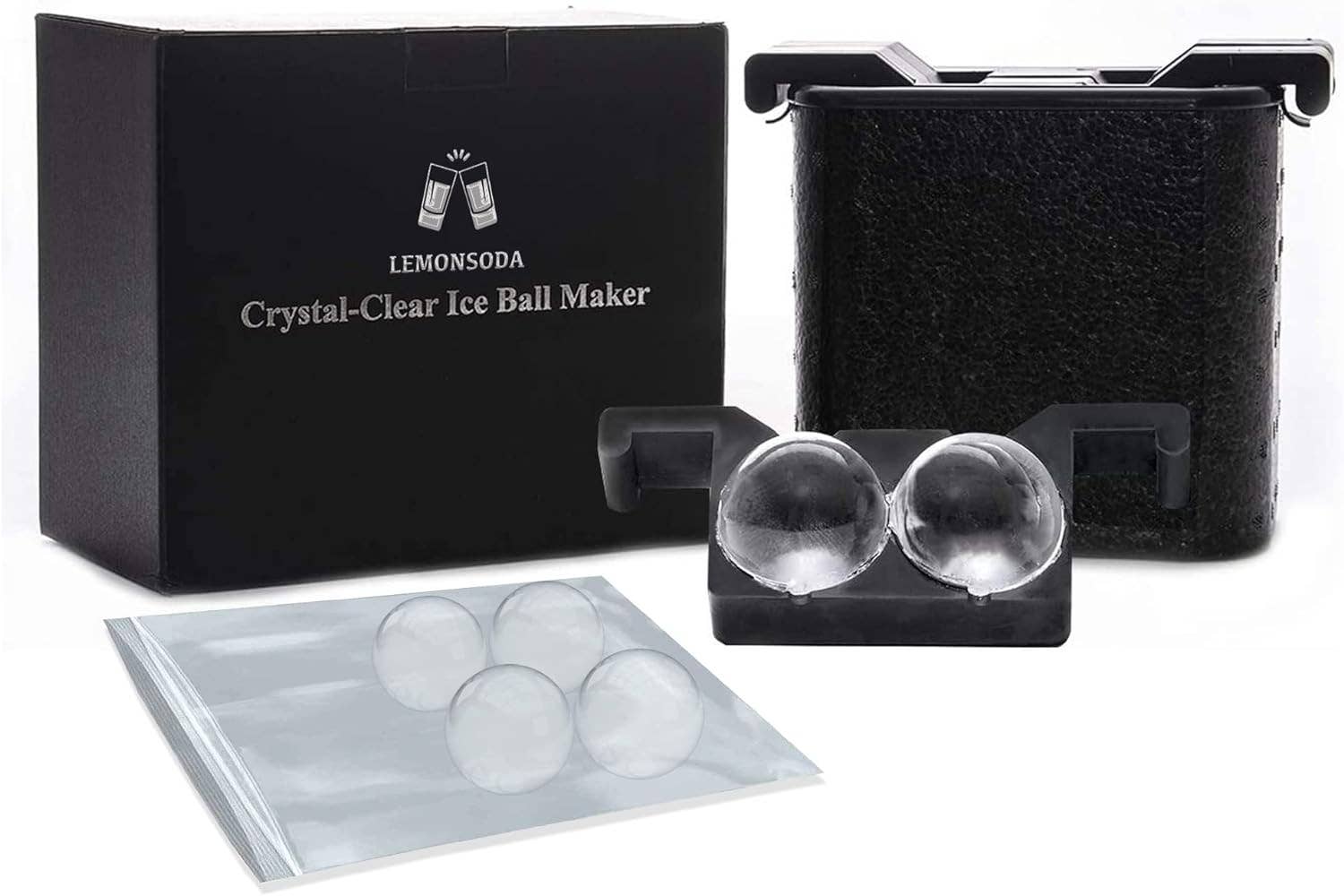 Premium Round Ice Cube Mold - 2 Cubes