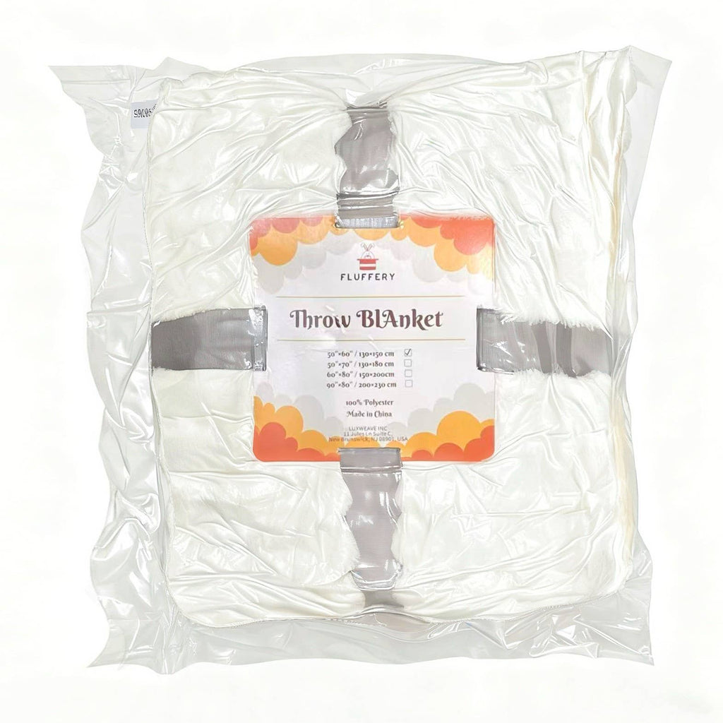 FLUFFERY - Stripe Fleece Throw – Ultra Plush Ribbed Blanket with 1.6" Wide Channel Texture