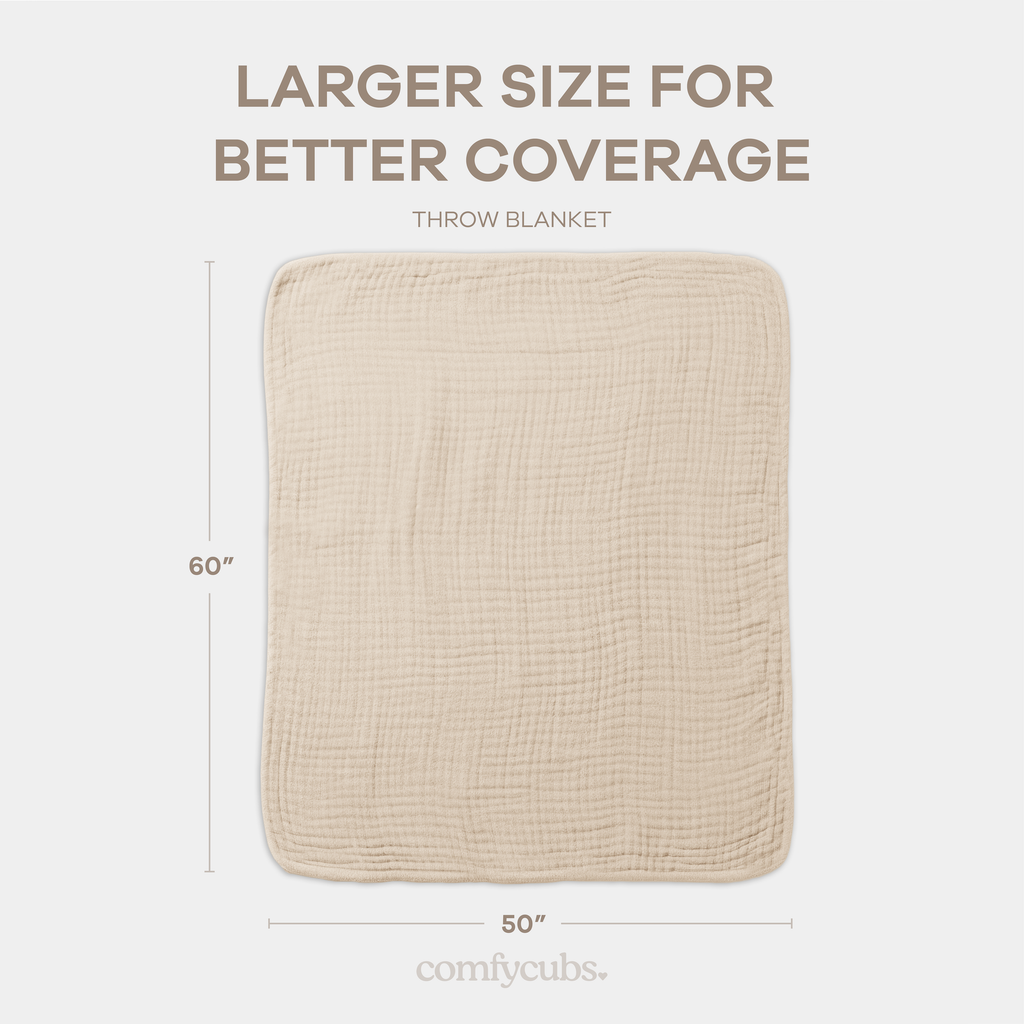 Muslin Baby Blanket: Mauve