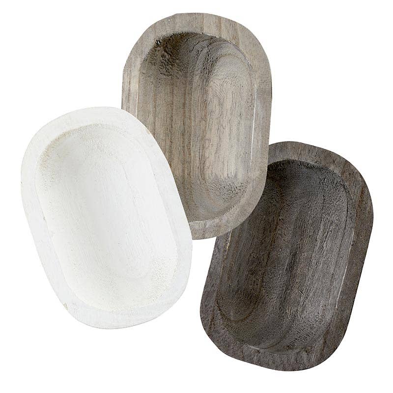Candle Set Wood Bowls
